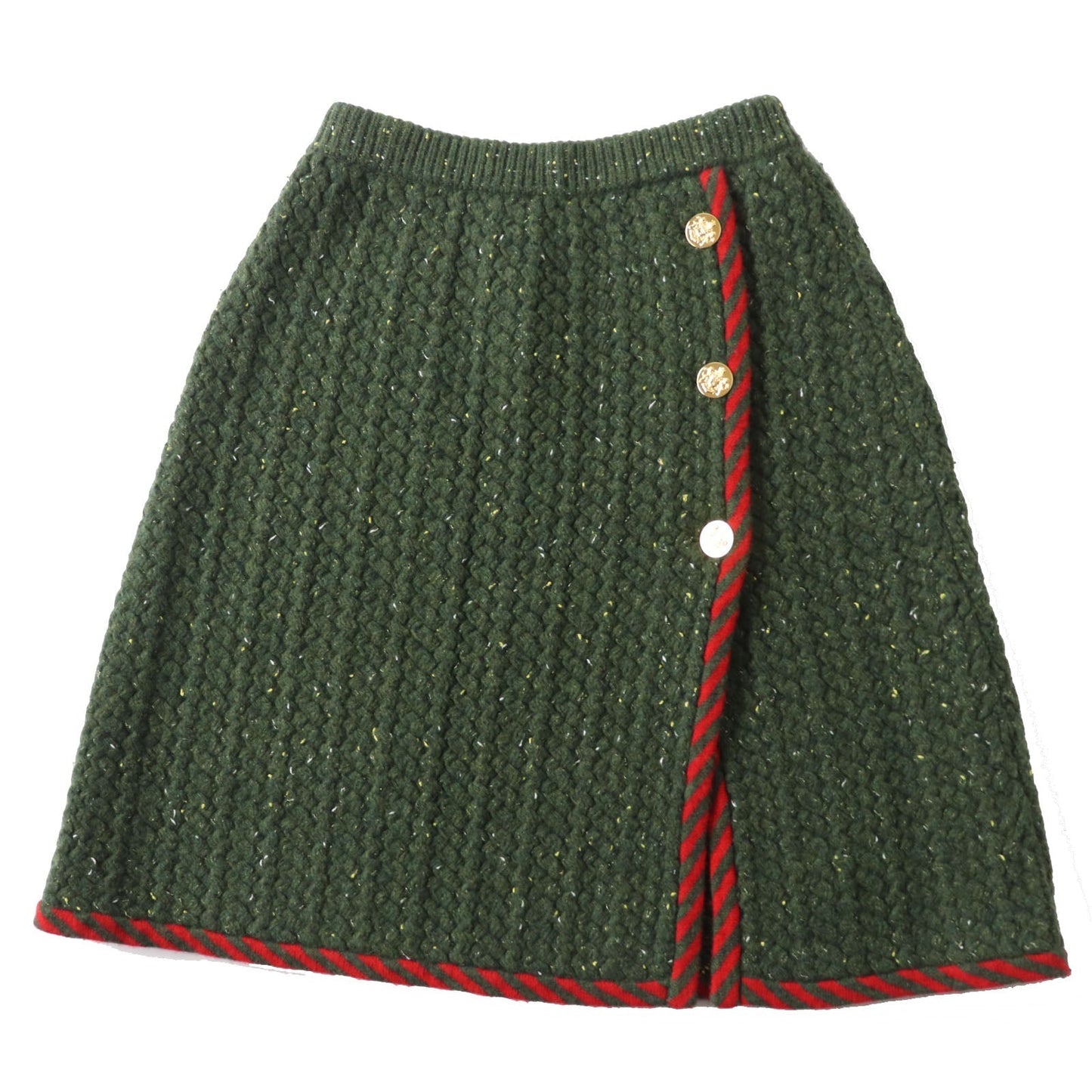 GUCCI skirt 713317 wool Green red S