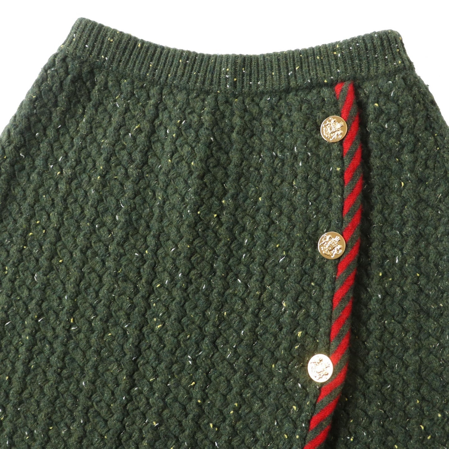 GUCCI skirt 713317 wool Green red S