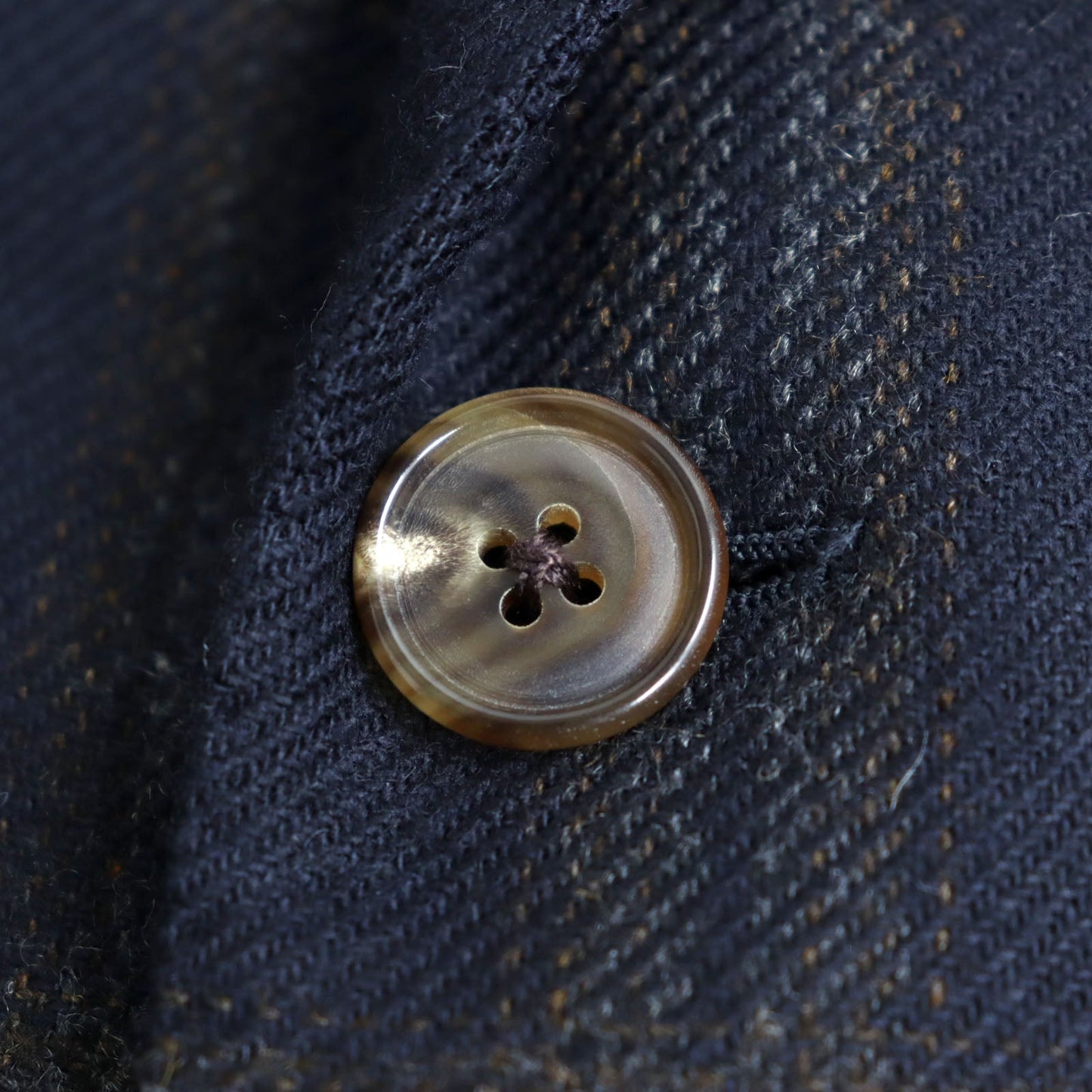 HERMES tailored jacket Outer: 100% cashmere, Lining: 100% cupra Navy brown mens 48 Used