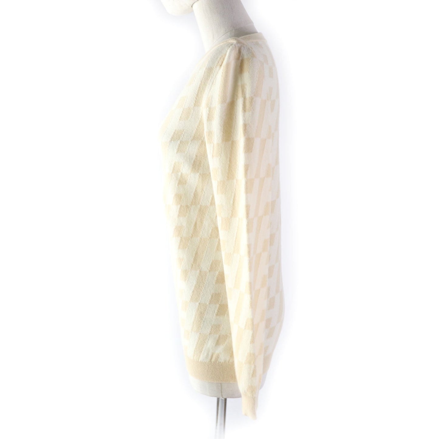 HERMES sweater cashmere Beige Ivory 36