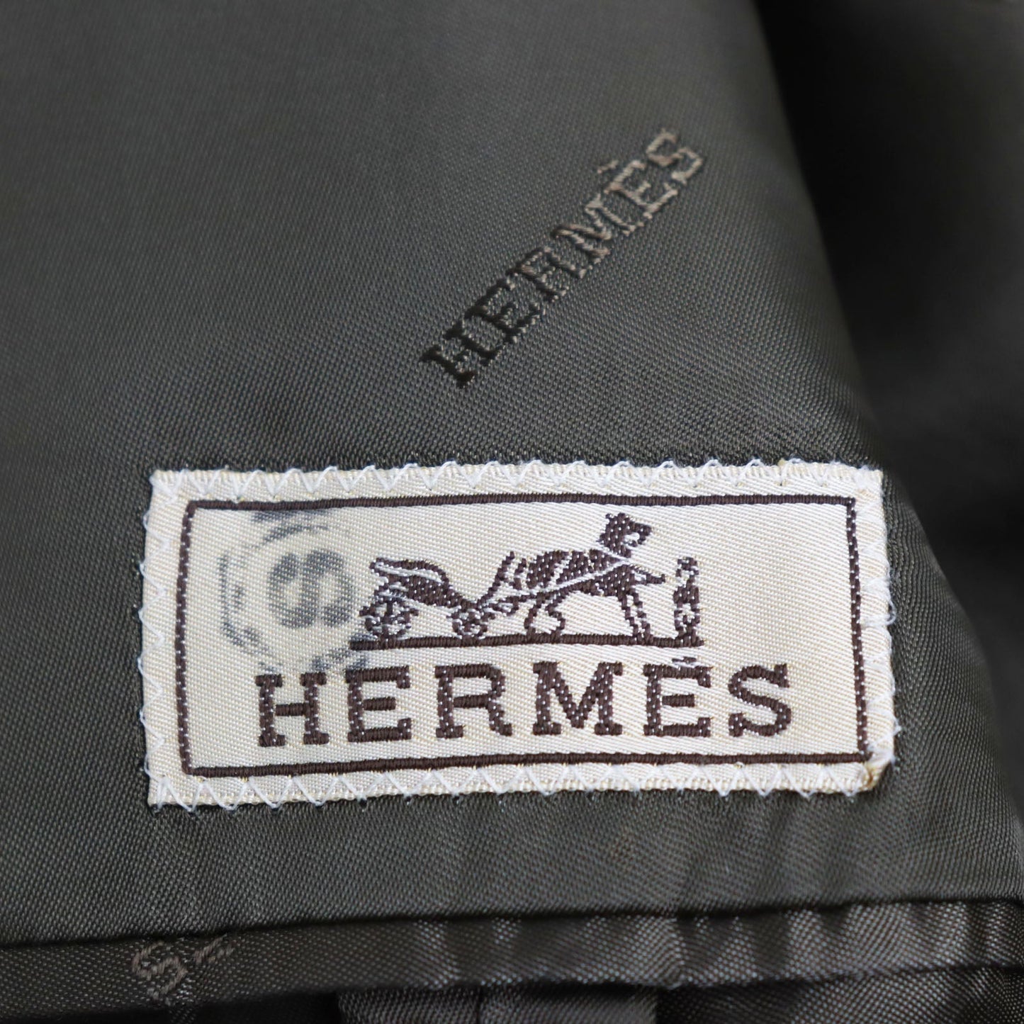 HERMES Chester coat wool Gray type 48