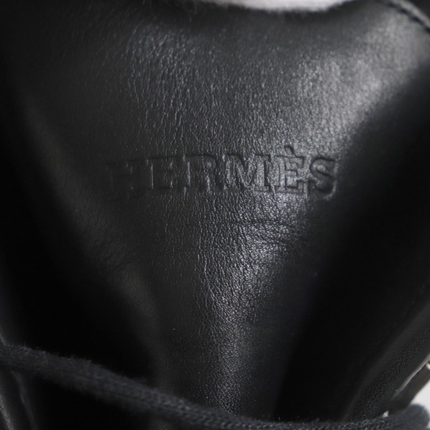 HERMES boots Main: Leather black mens 39.5 Used