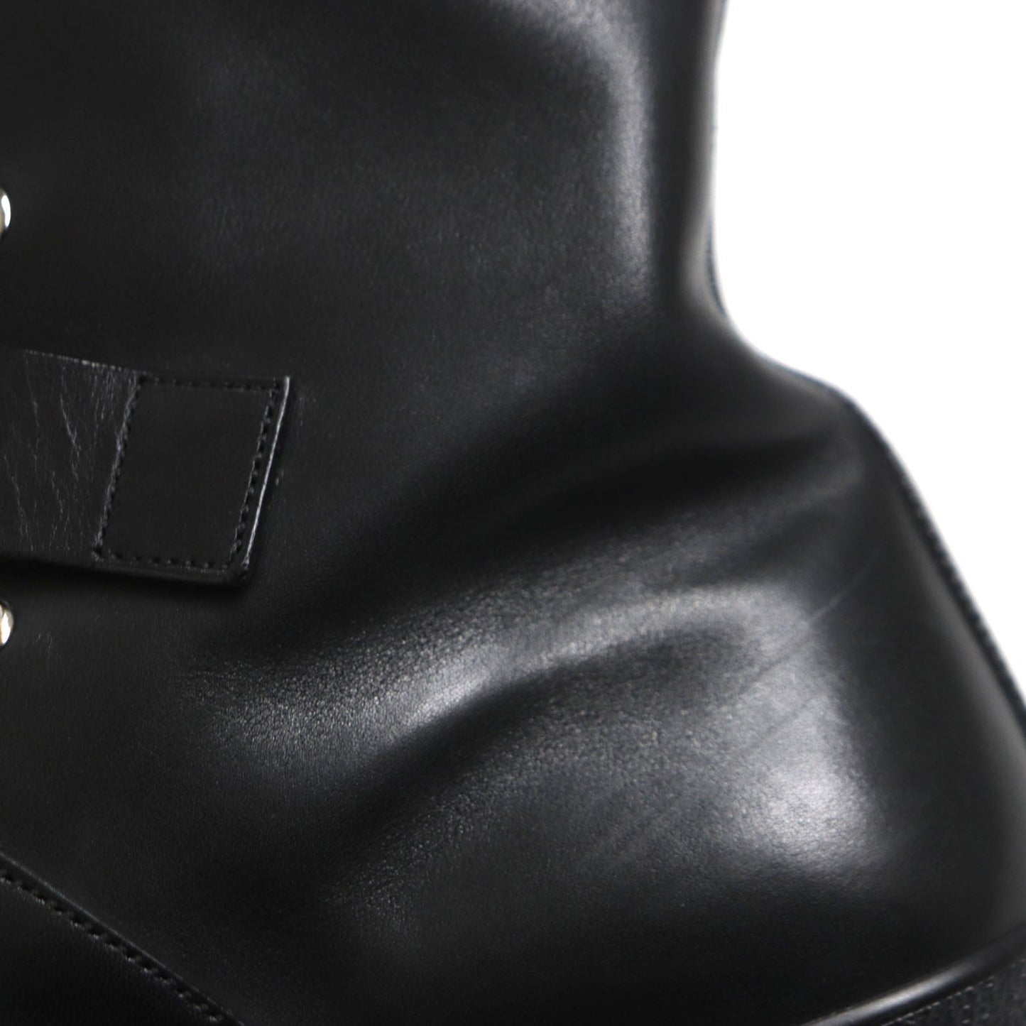 HERMES boots Main: Leather black mens 39.5 Used