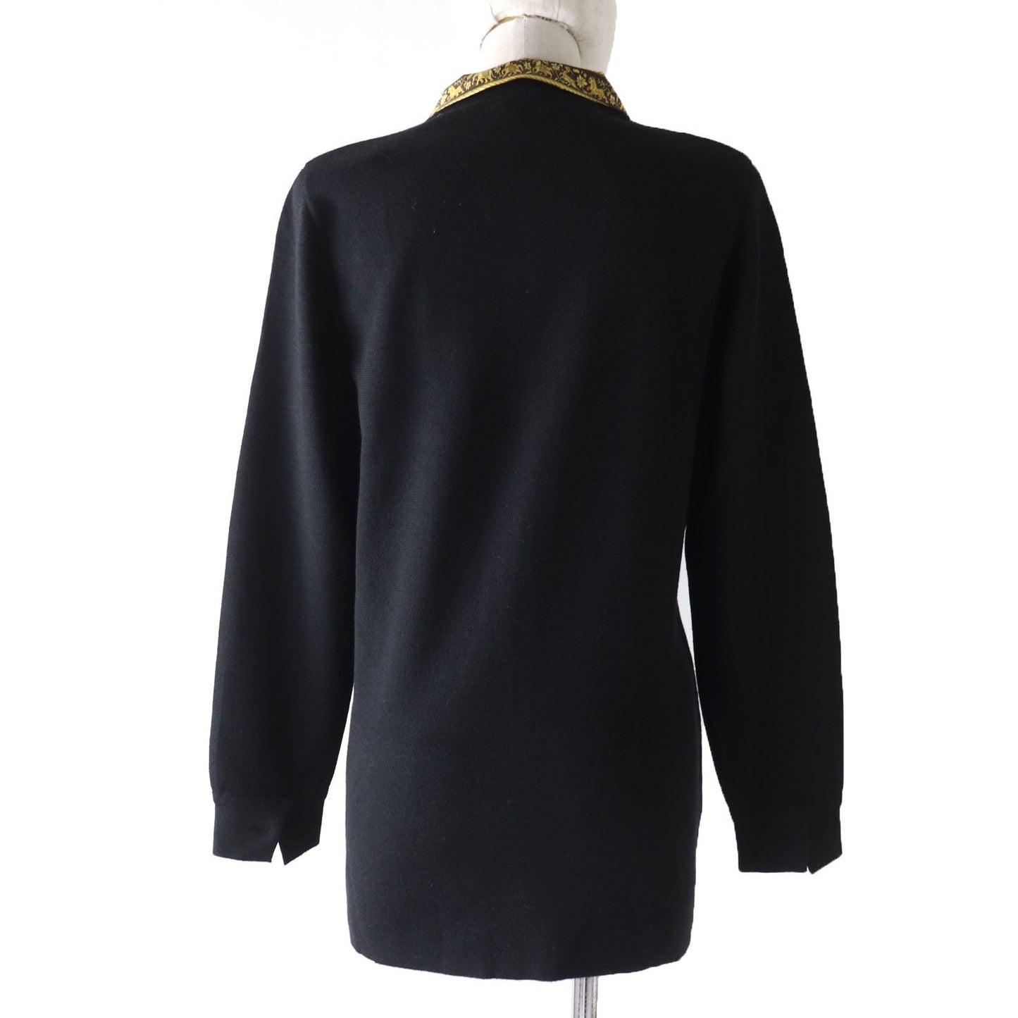HERMES cardigan wool black S