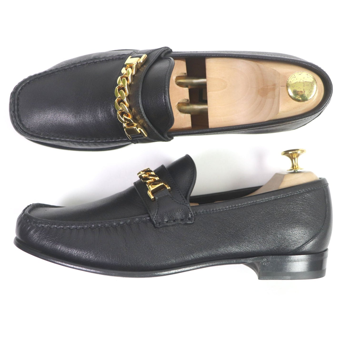 GUCCI loafers 643620 leather black 8
