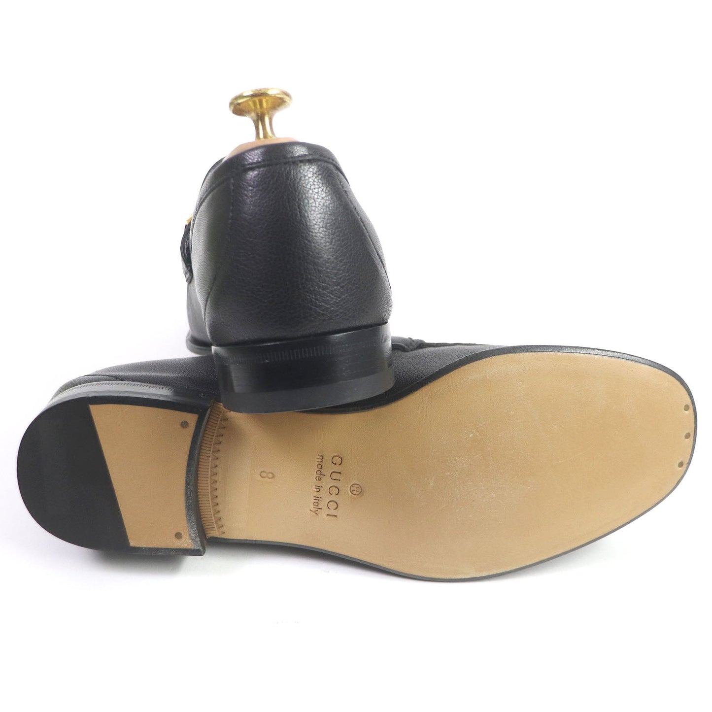 GUCCI loafers 643620 leather black 8