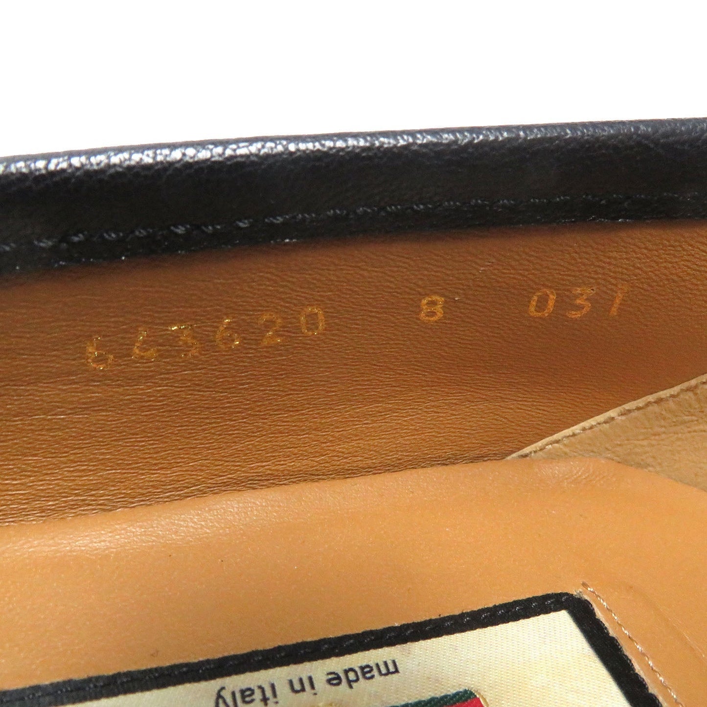 GUCCI loafers 643620 leather black 8