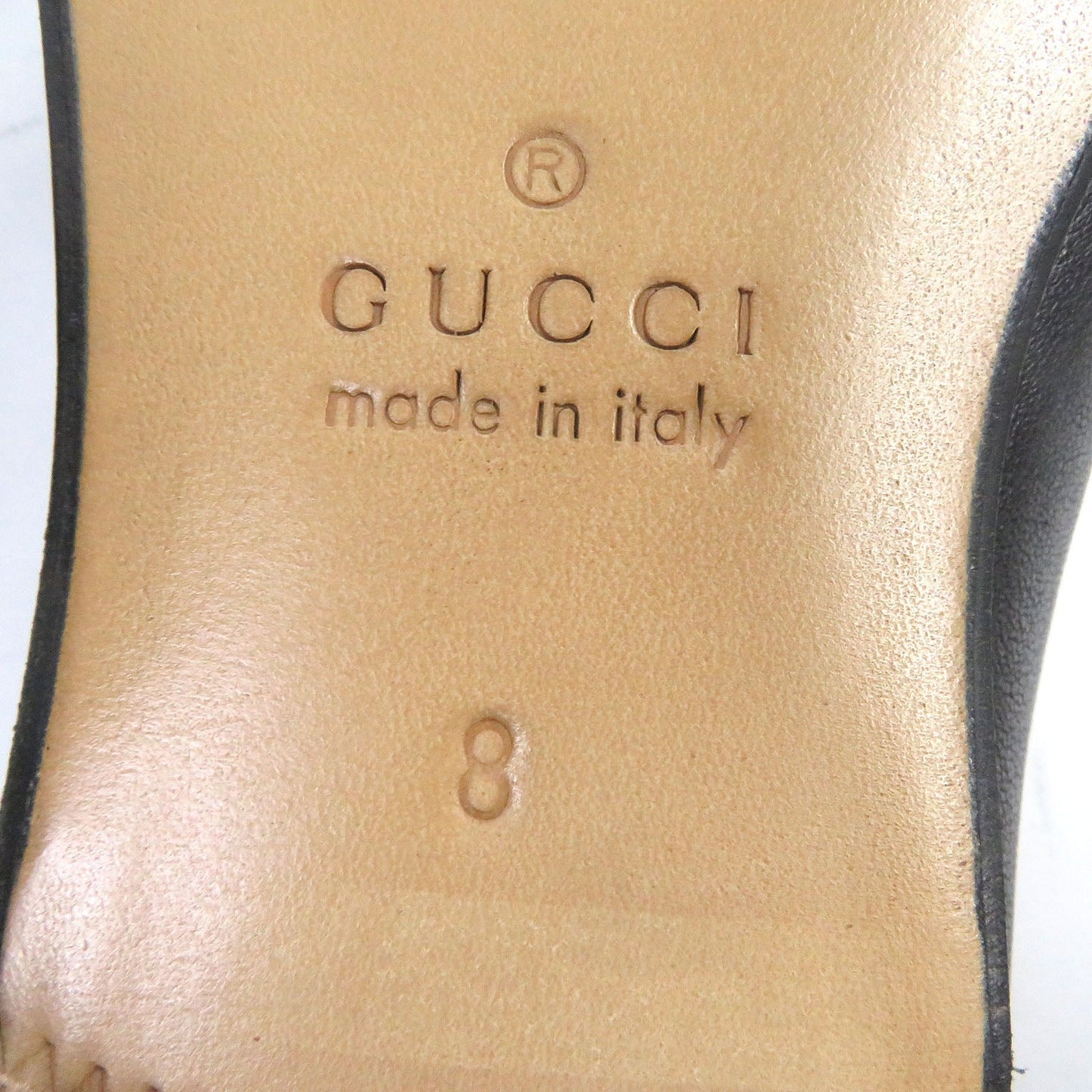 GUCCI loafers 643620 leather black 8