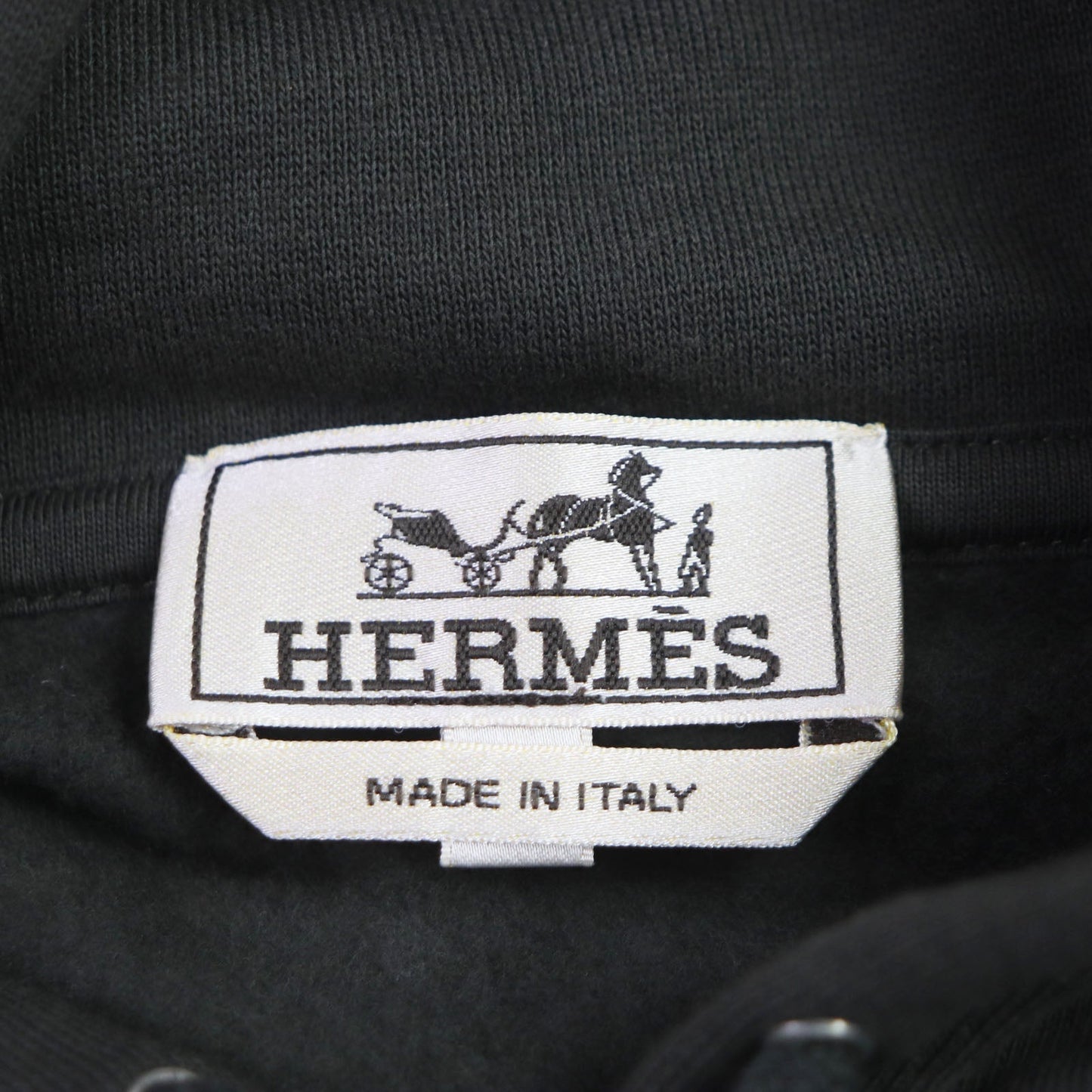 HERMES Hoodie cotton Khaki type M