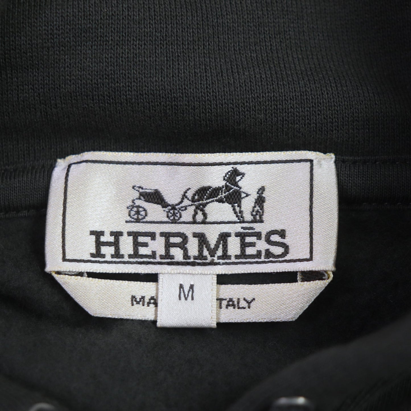 HERMES Hoodie cotton Khaki type M