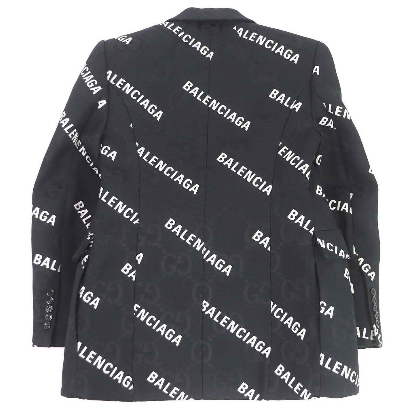 GUCCI tailored jacket 676014 Outer: 70% cotton, Outer: 30% polyester, Lining: 100% rayon black The Hacker Jumbo GG Jacket mens 48 Used