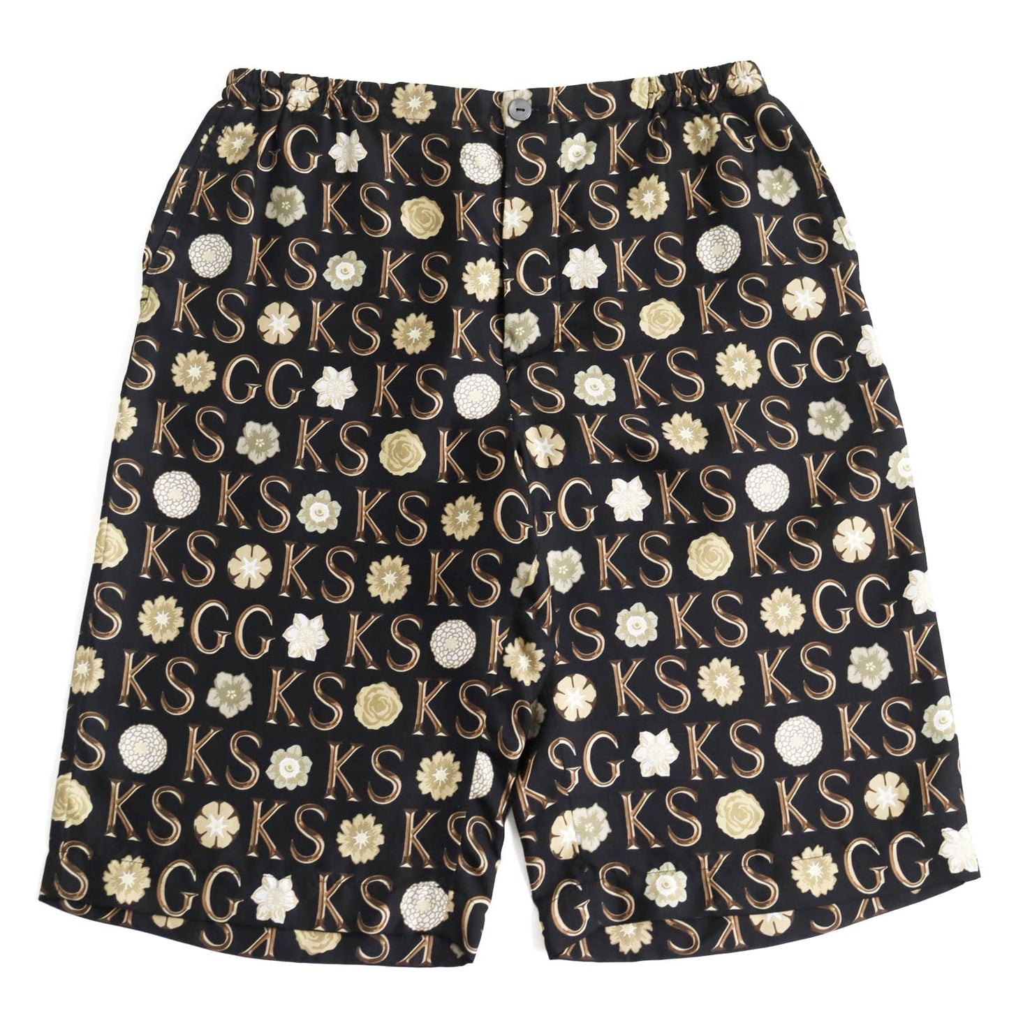 GUCCI Shorts 649062 silk Black multicolor 44