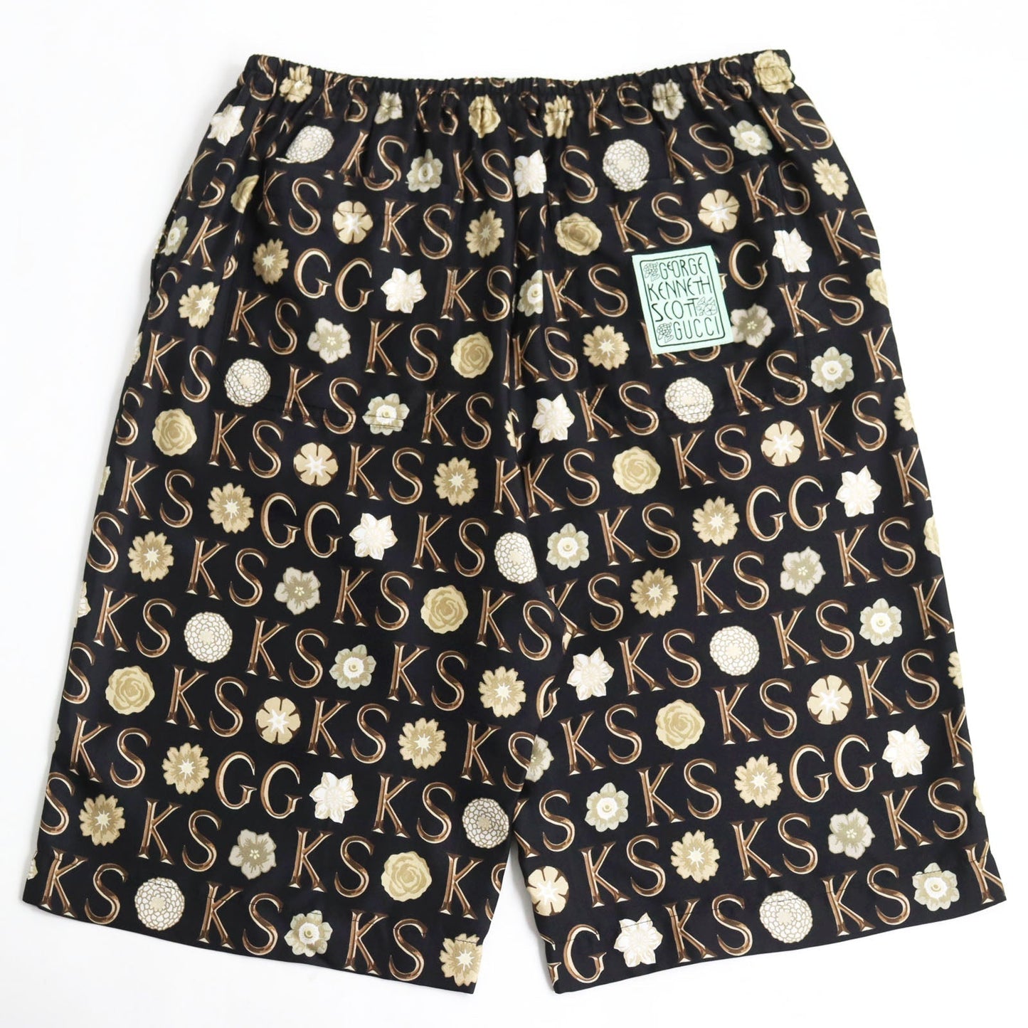 GUCCI Shorts 649062 silk Black multicolor 44