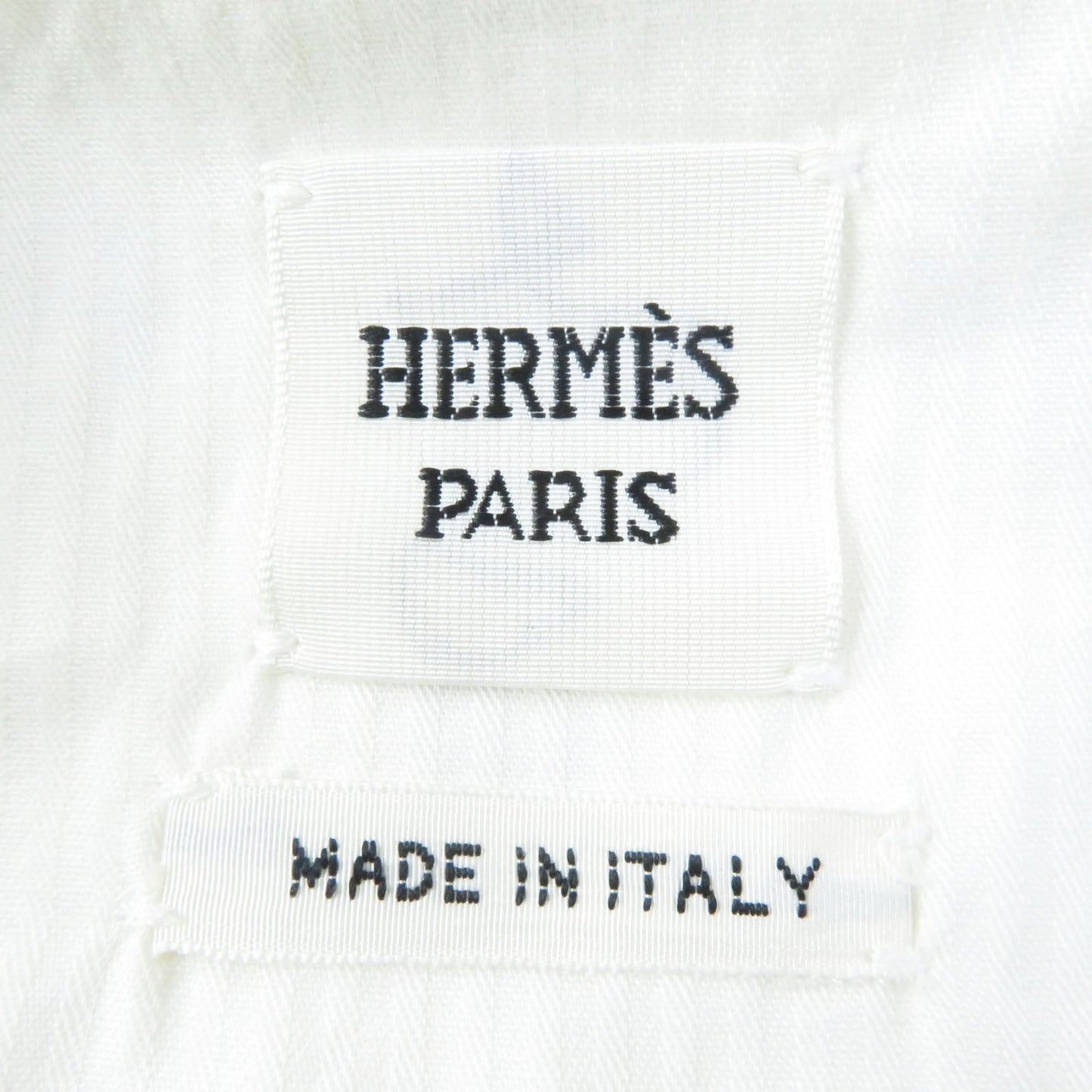 HERMES Denim Jacket 3E0231D5 Outer material: 98% cotton, Outer material: 2% polyurethane, Lining: 100% cotton, Leather part: Cowhide White navy Women 38 Used