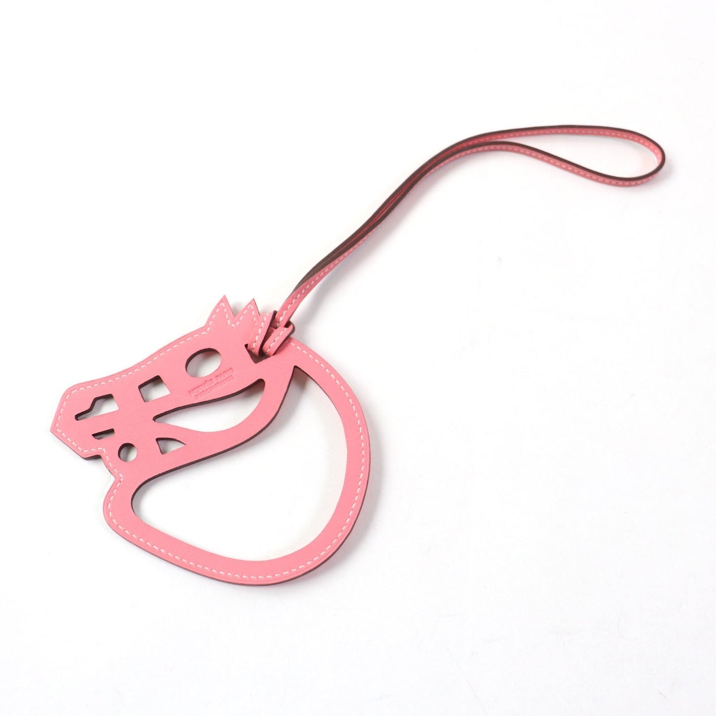 HERMES Bag charm Vaux Swift Rose azare Paddock schbar