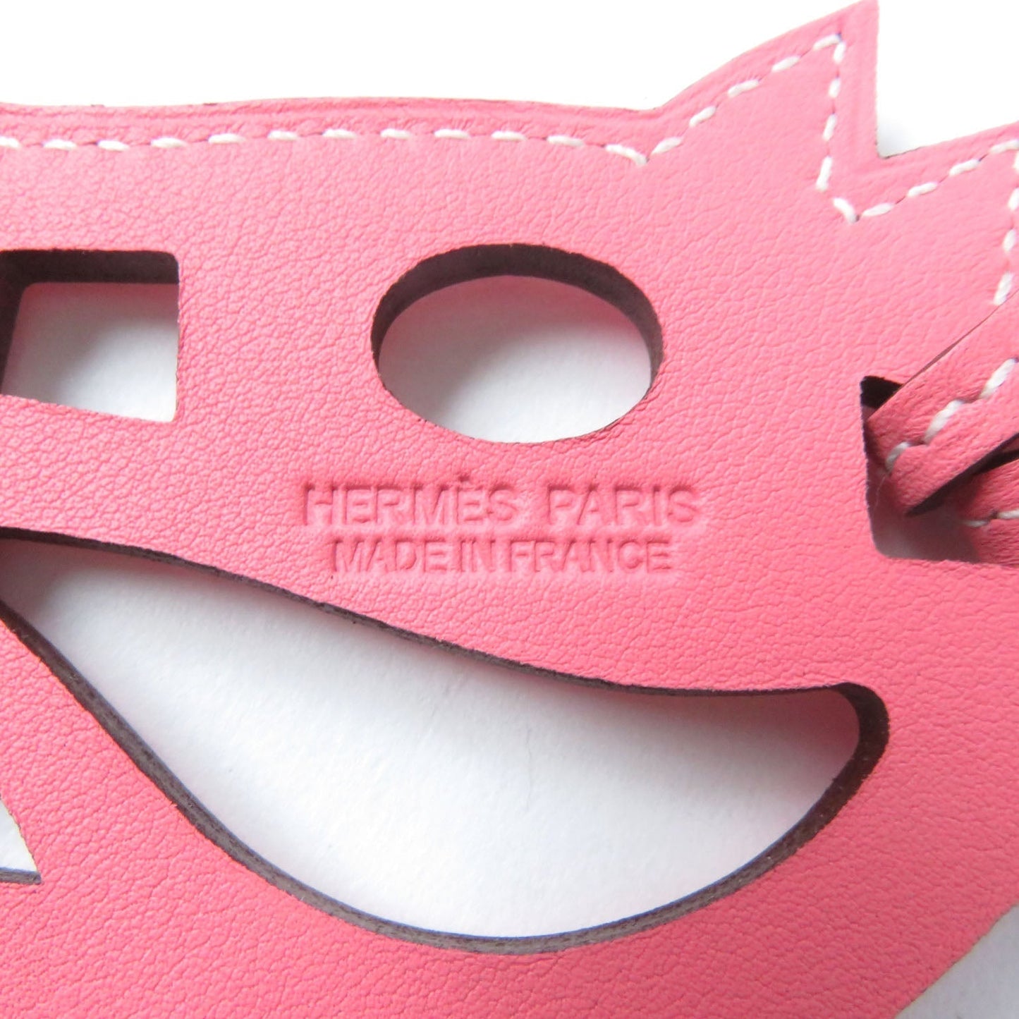 HERMES Bag charm Vaux Swift Rose azare Paddock schbar