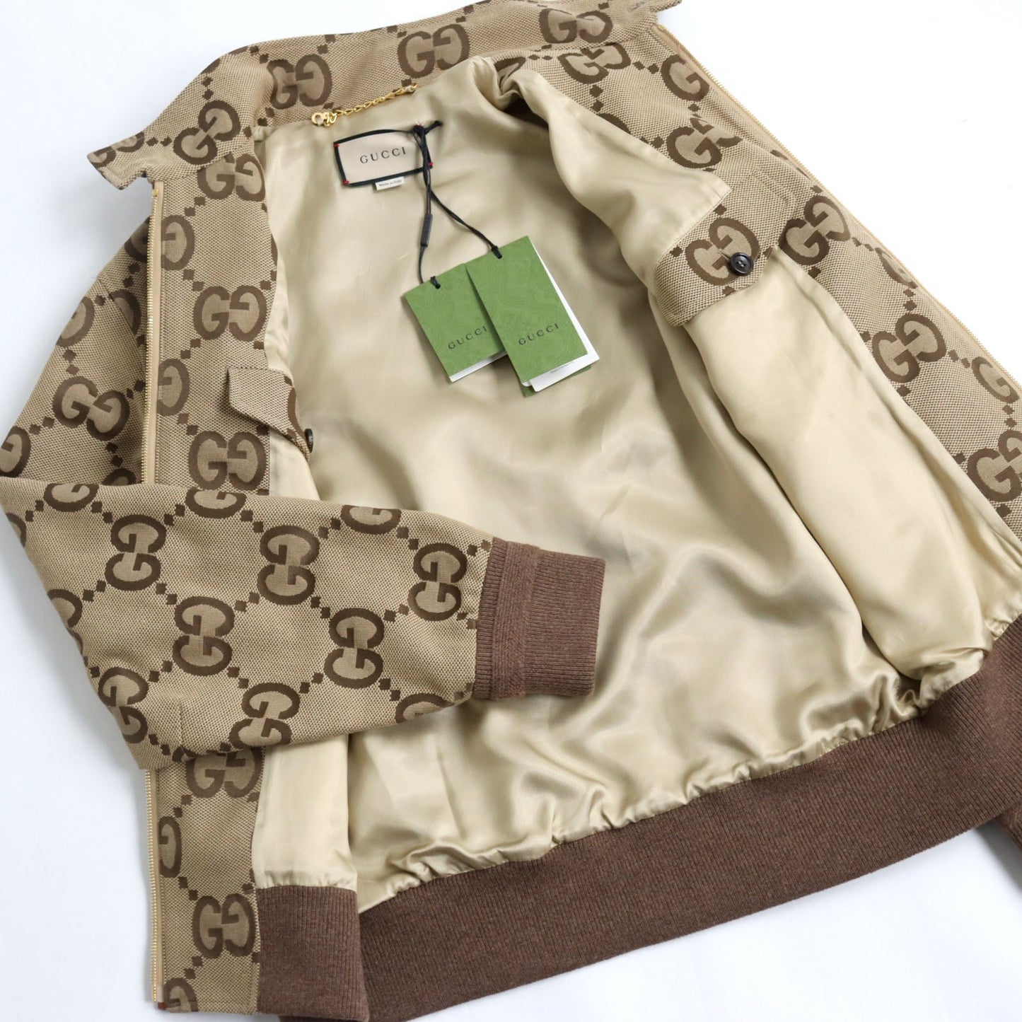 GUCCI Blouson 680812 cotton Beige brown 44