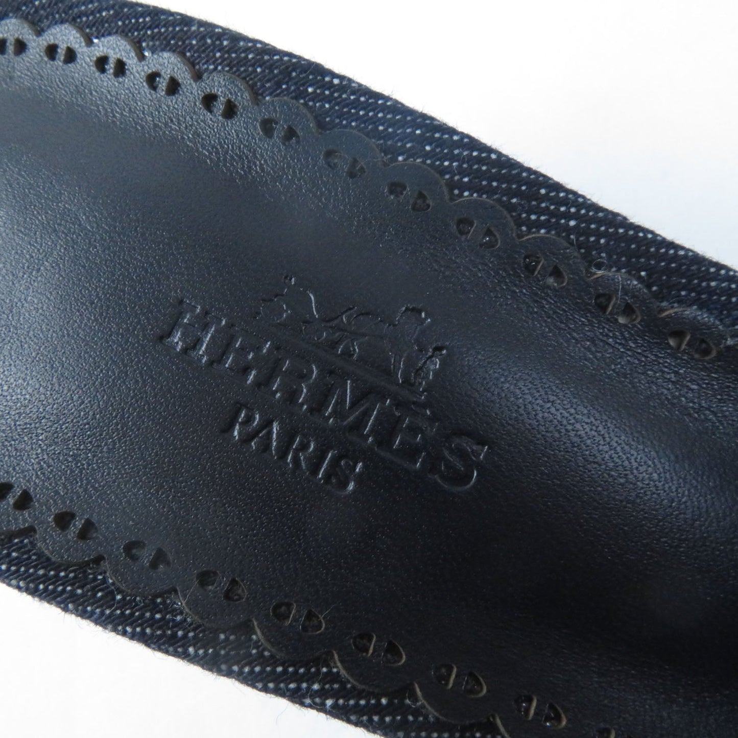 HERMES Sandals denim Indigo Gladys 45 38