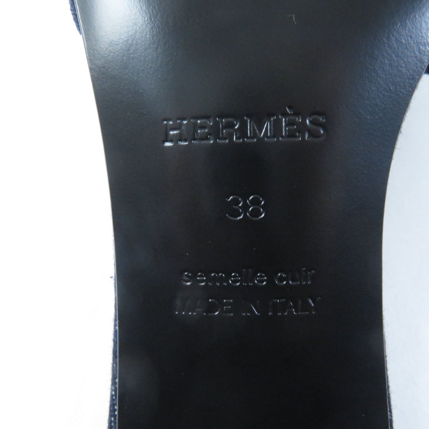 HERMES Sandals denim Indigo Gladys 45 38