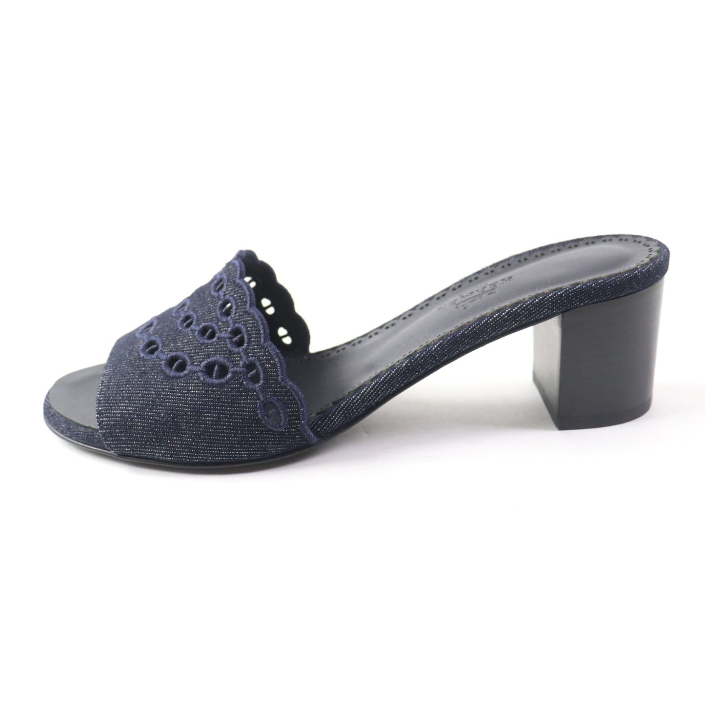 HERMES Sandals denim Indigo Gladys 45 38