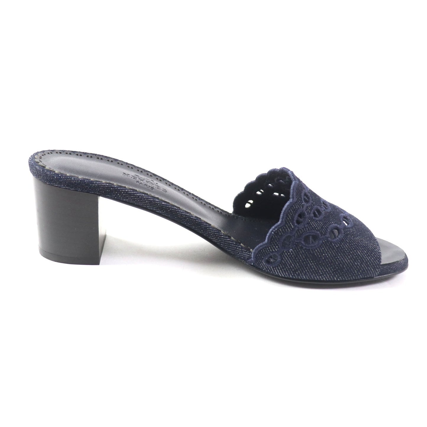HERMES Sandals denim Indigo Gladys 45 38