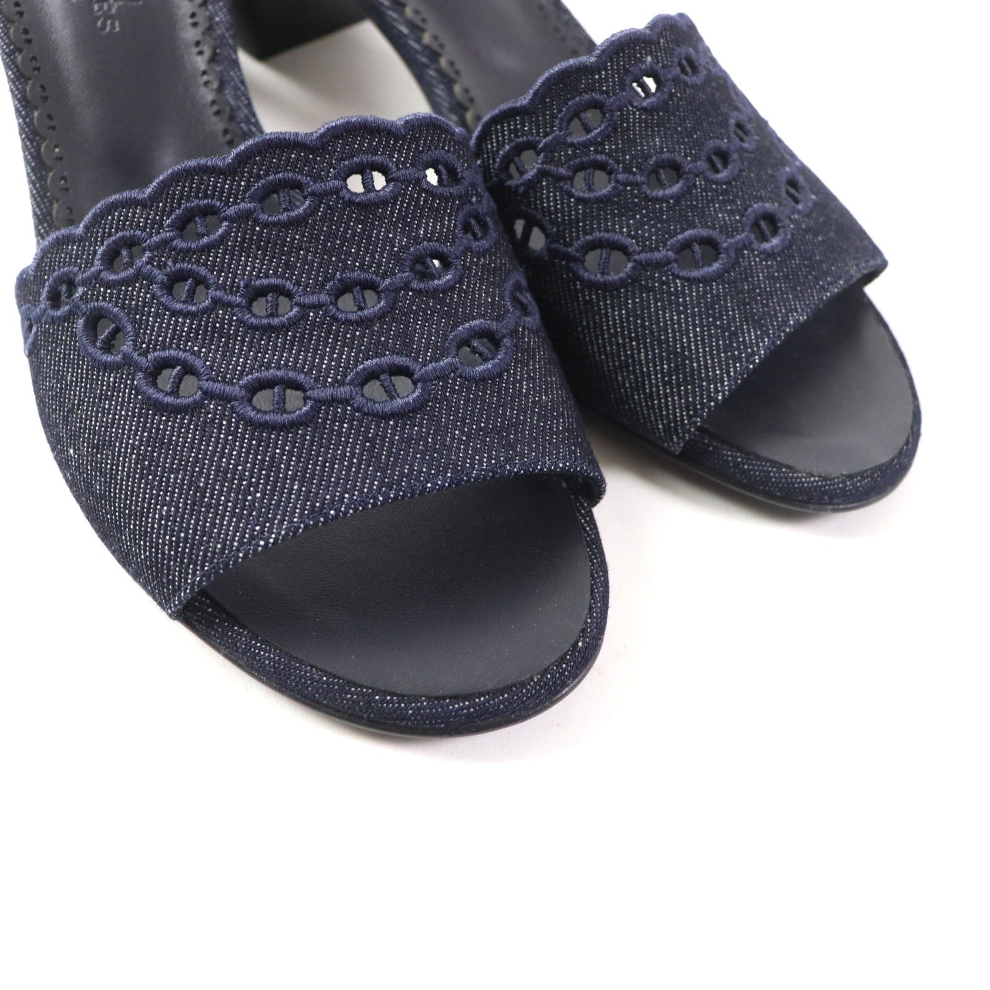 HERMES Sandals denim Indigo Gladys 45 38