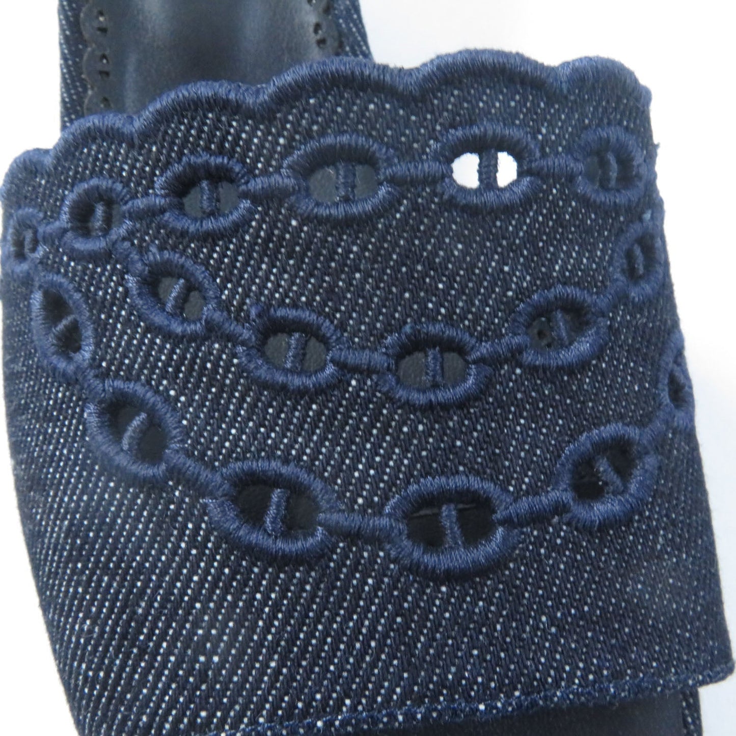 HERMES Sandals denim Indigo Gladys 45 38