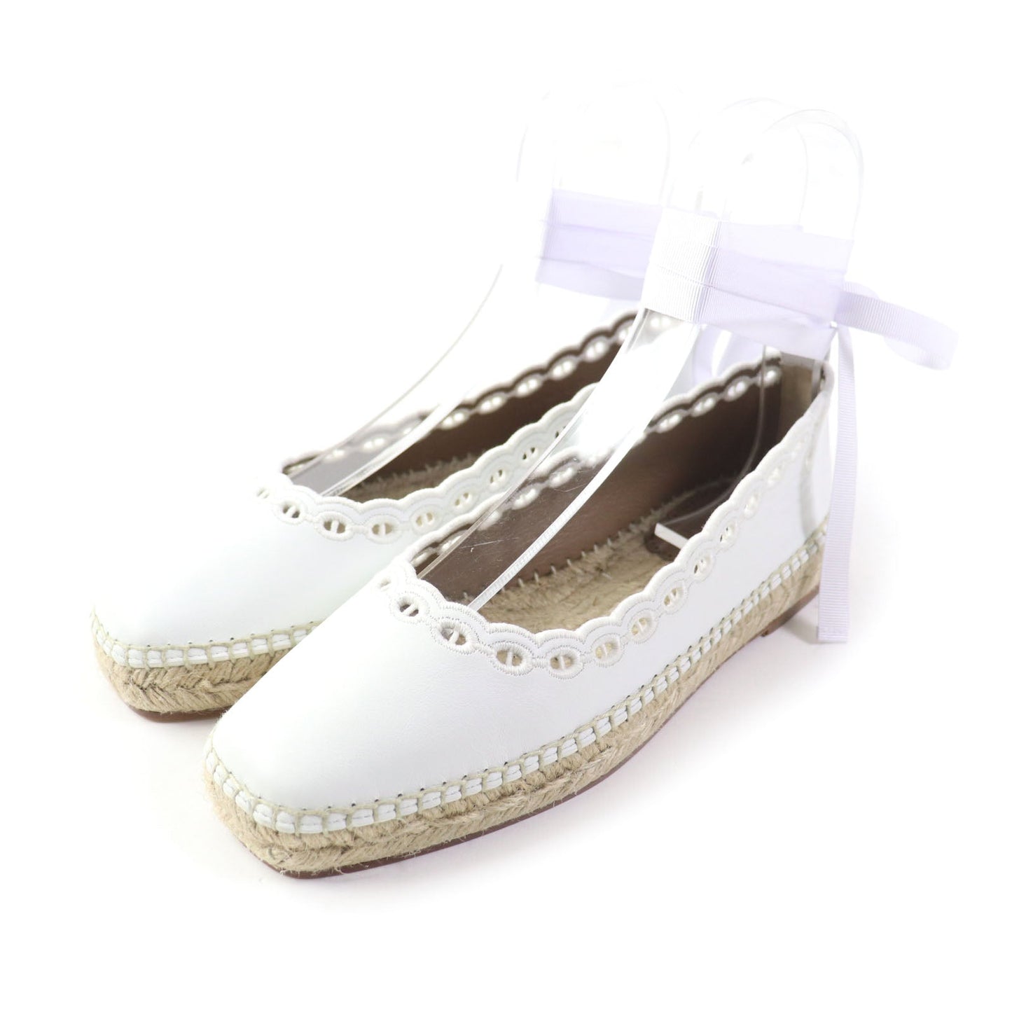 HERMES Leather shoes leather white Guapa 36