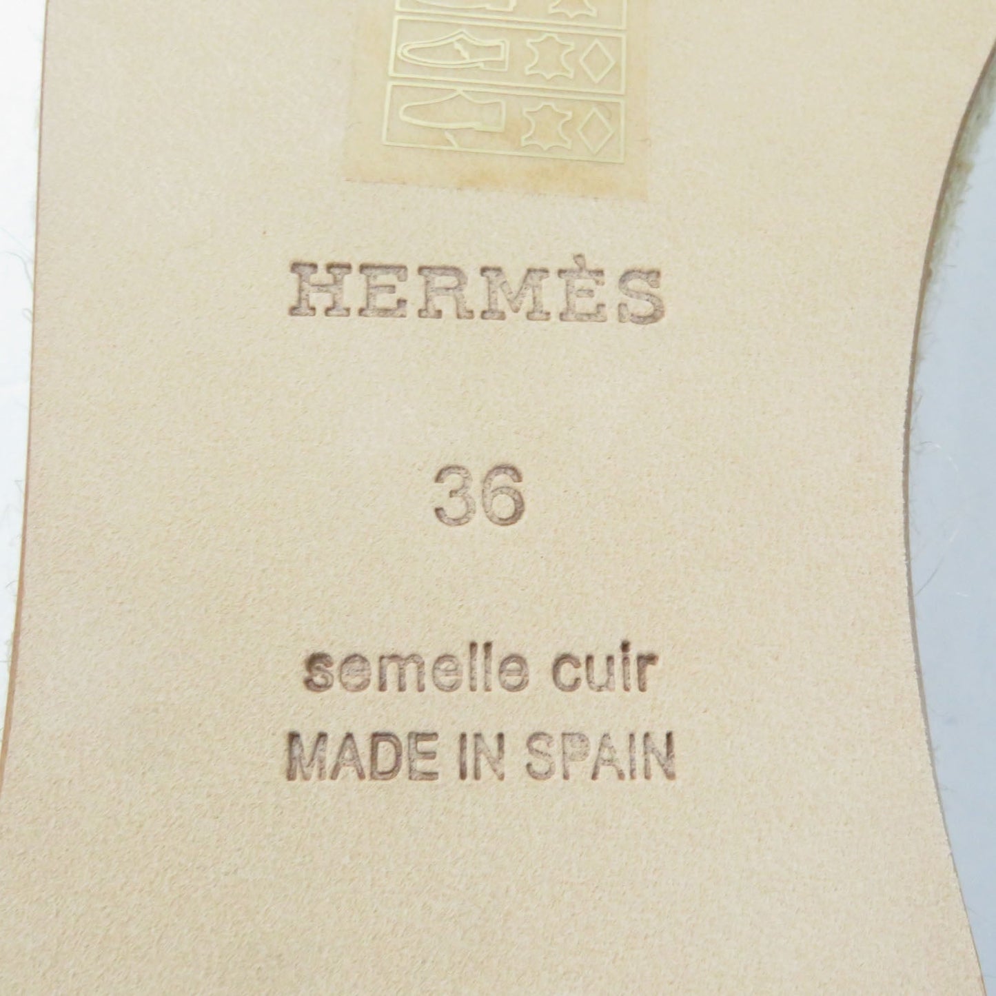 HERMES Leather shoes leather white Guapa 36