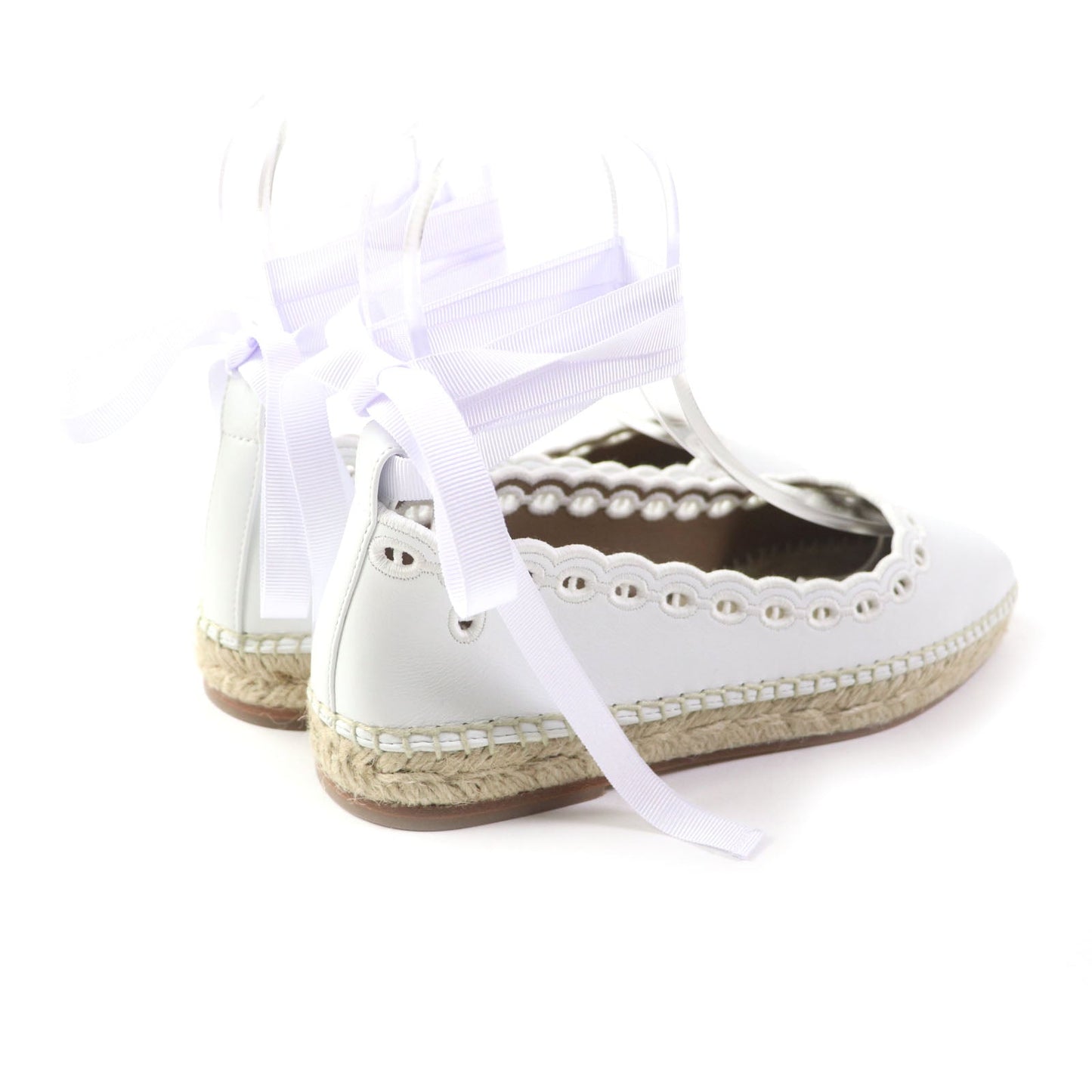 HERMES Leather shoes leather white Guapa 36