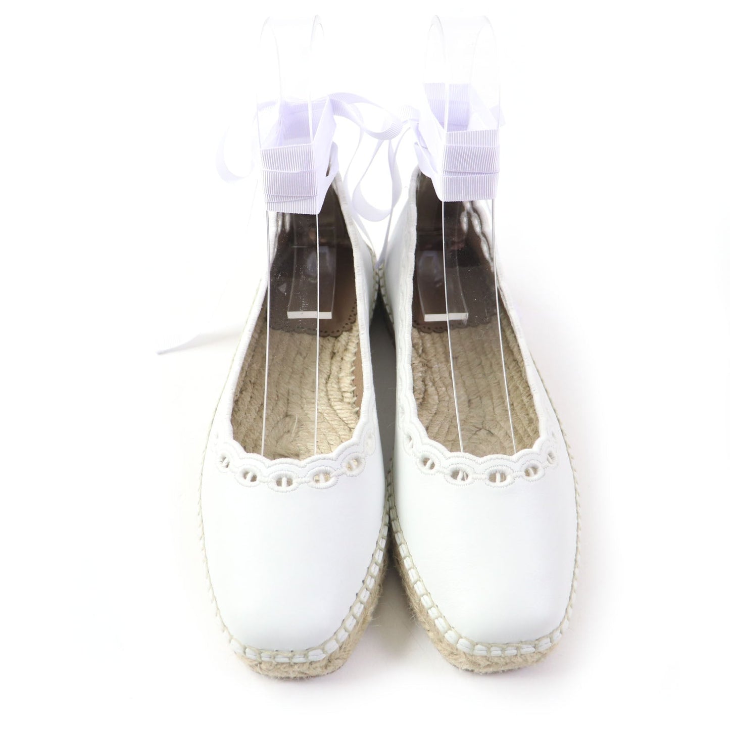 HERMES Leather shoes leather white Guapa 36