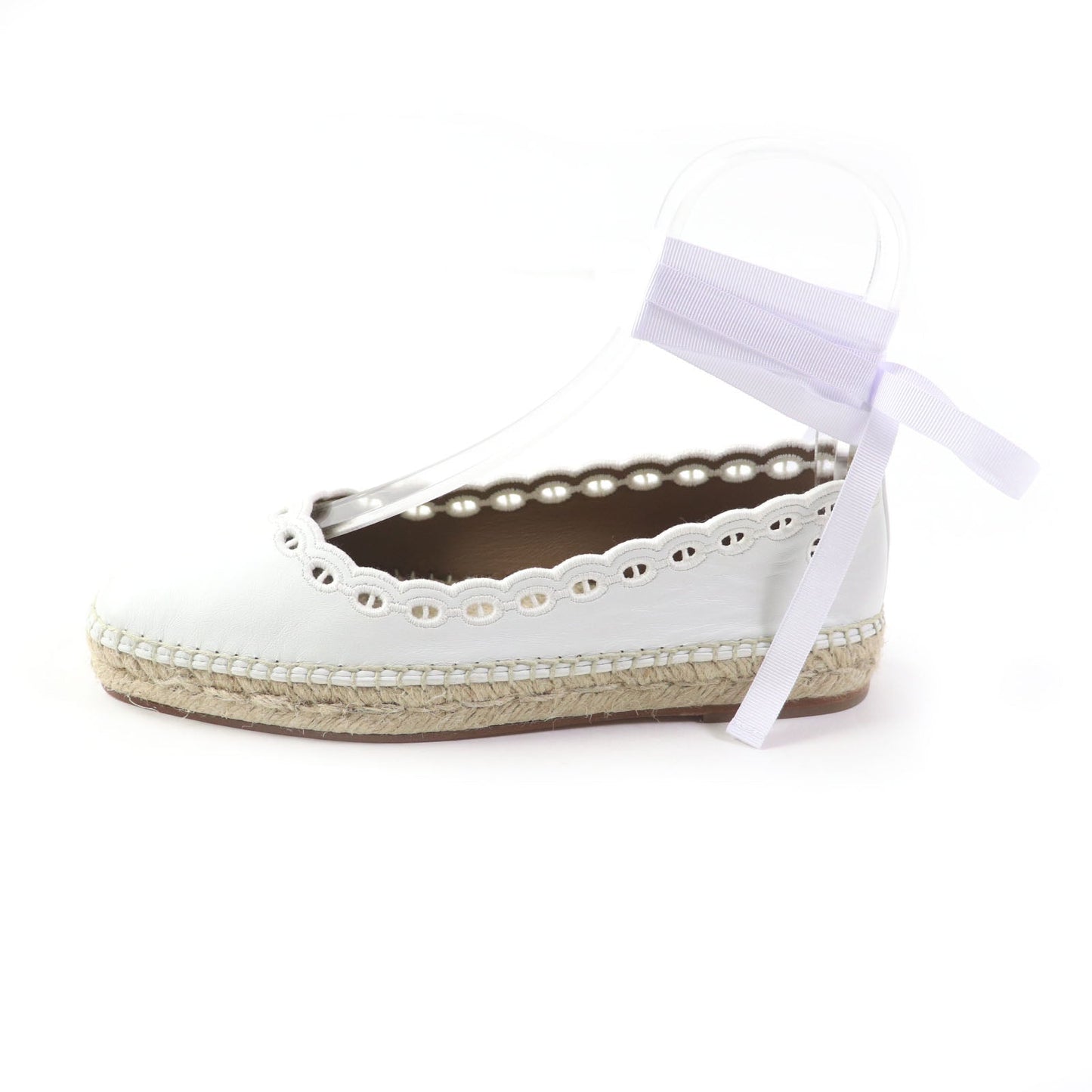 HERMES Leather shoes leather white Guapa 36