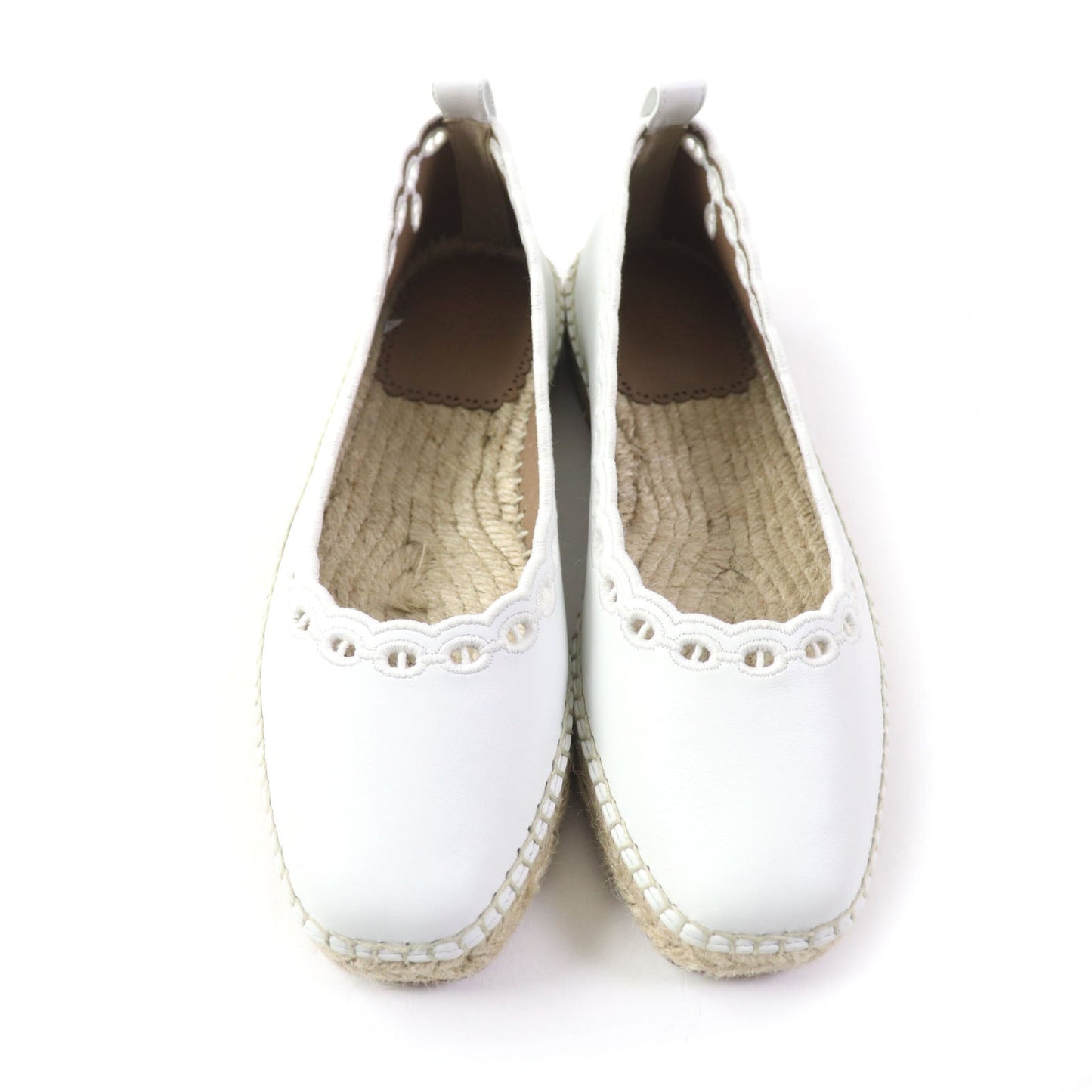 HERMES Leather shoes leather white Guapa 36
