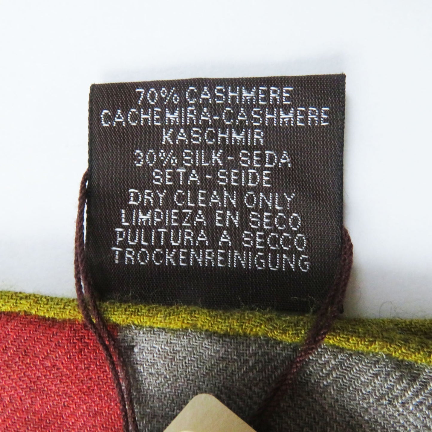 HERMES Stall cashmere Multi Rectangle Sangles en Zigzag