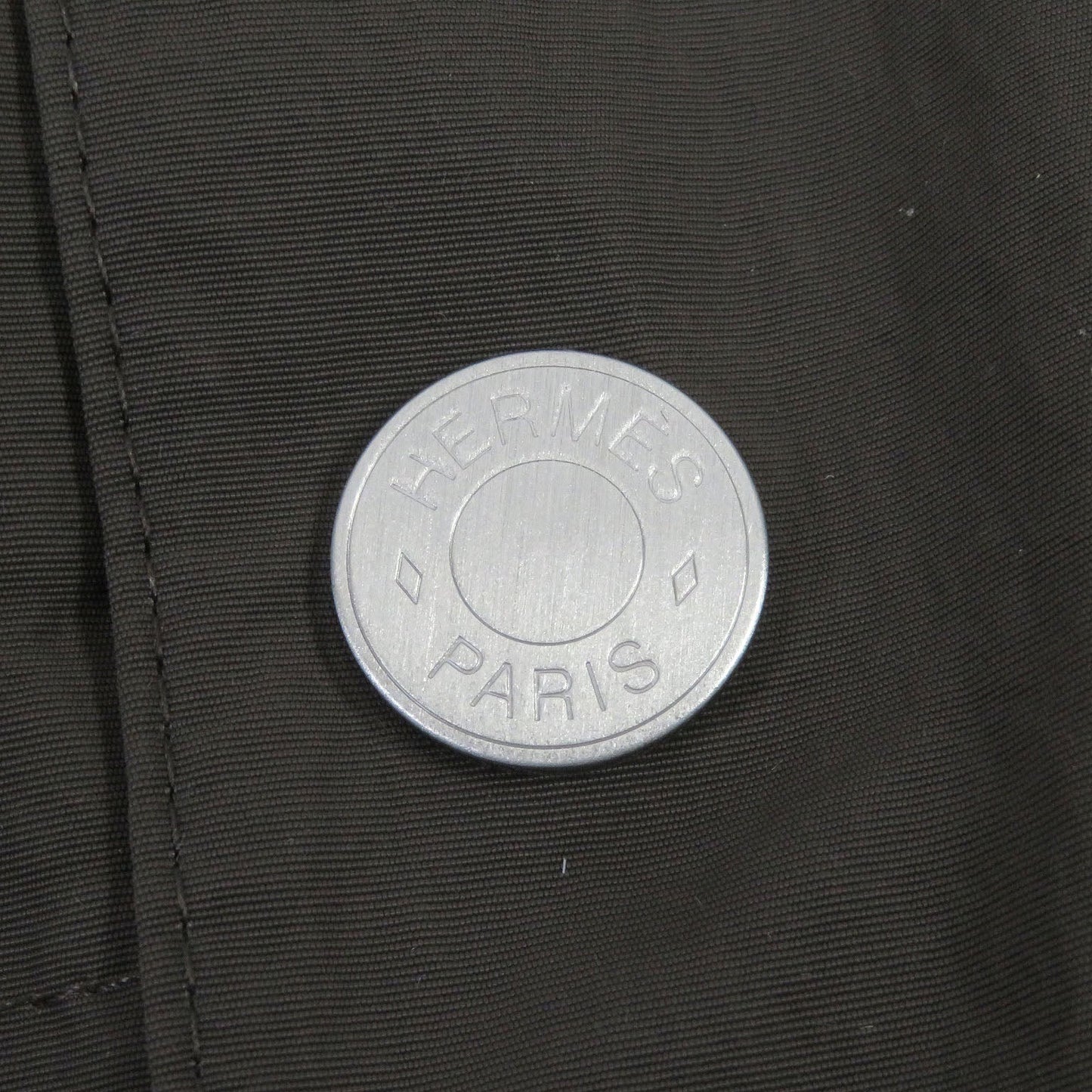 HERMES Down vest Nylon Brown type 50