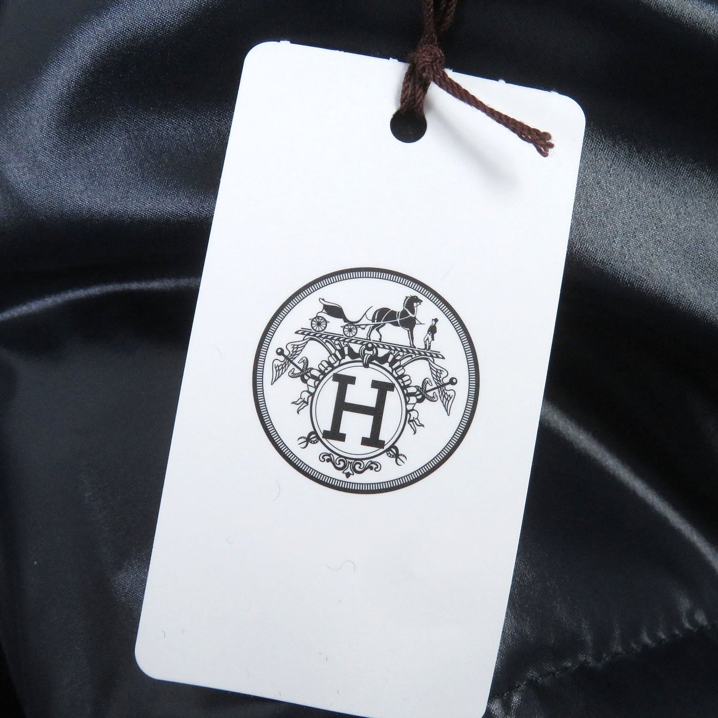 HERMES Down vest Nylon Brown type 50