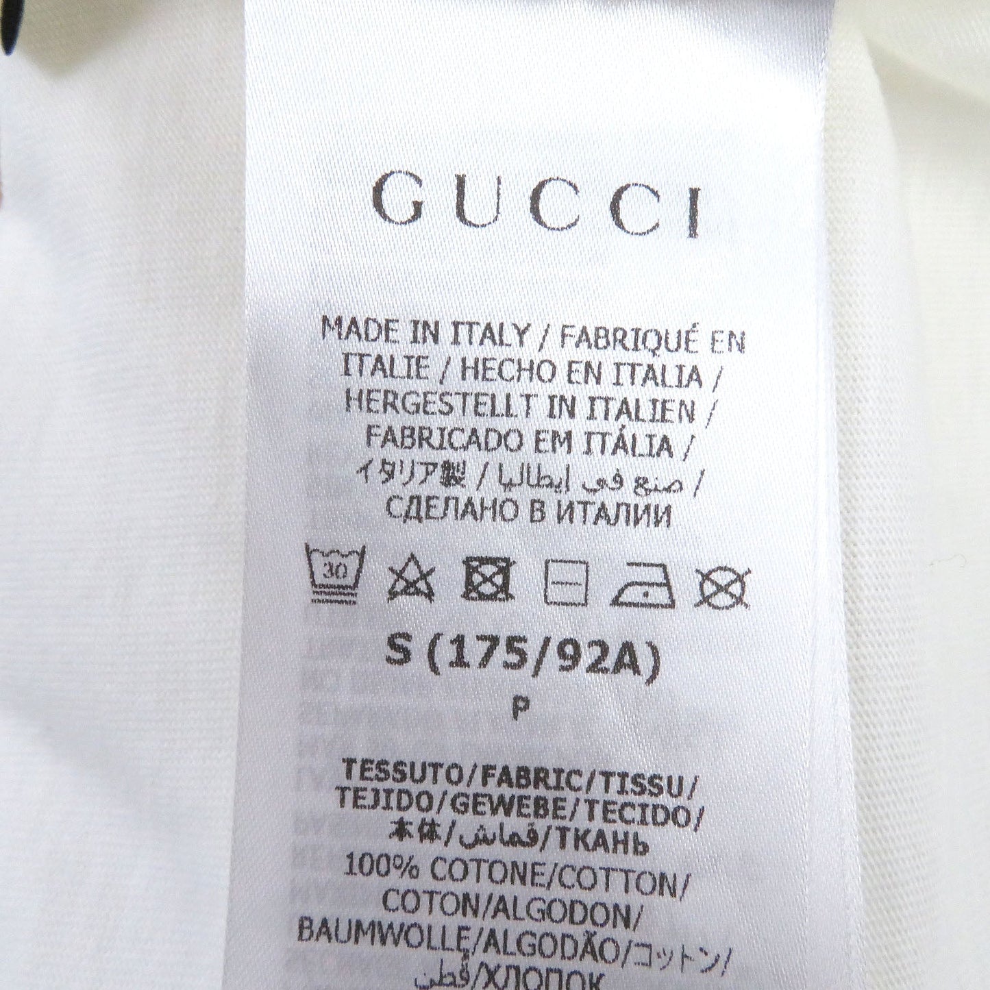 GUCCI Short sleeve T-shirt 548334 cotton white S (170/92A)