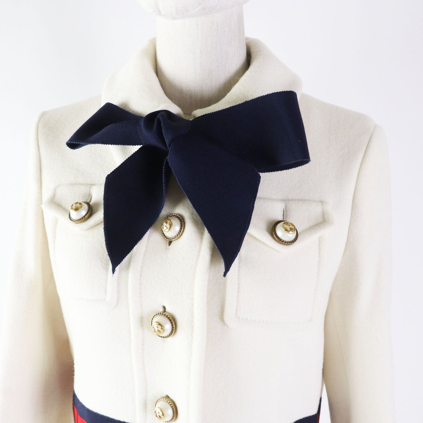 GUCCI coat 448610 wool white 40