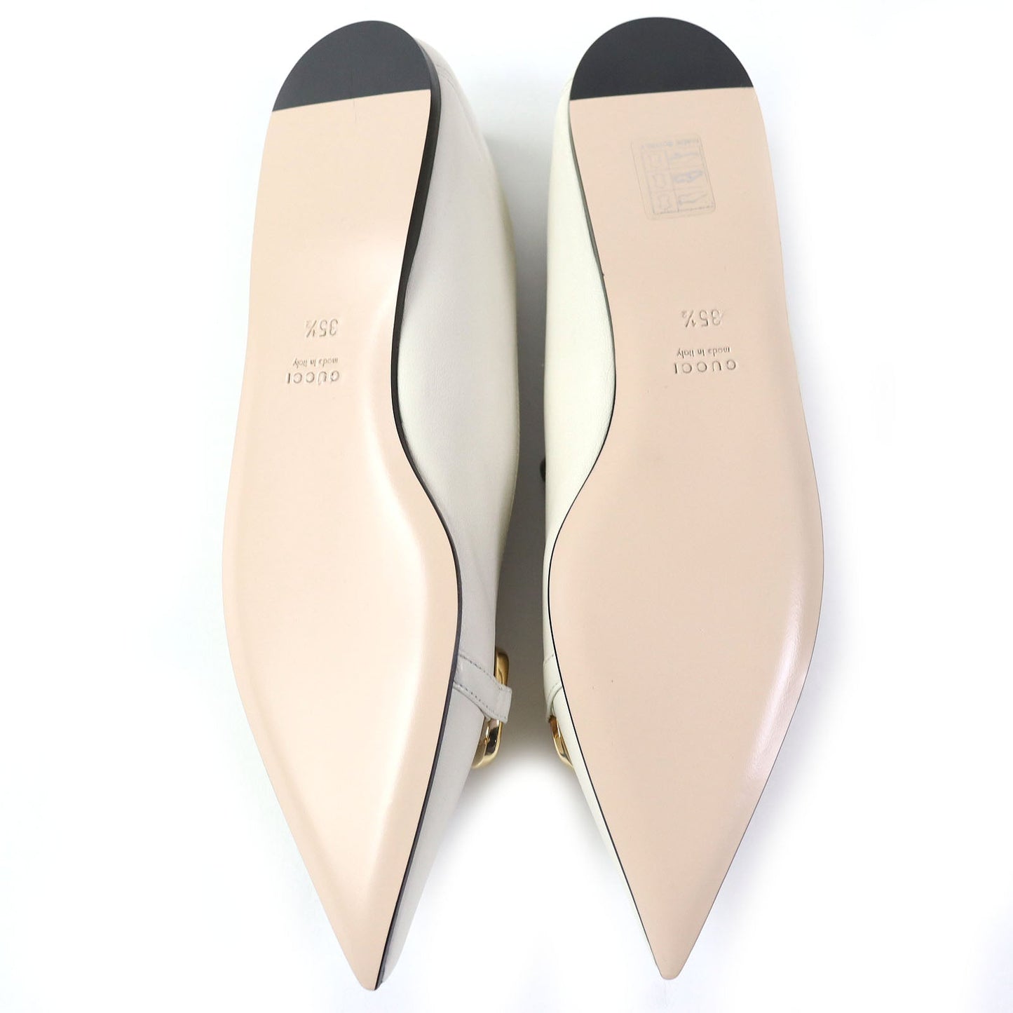 GUCCI pumps 621161 leather Ivory 35 1/2