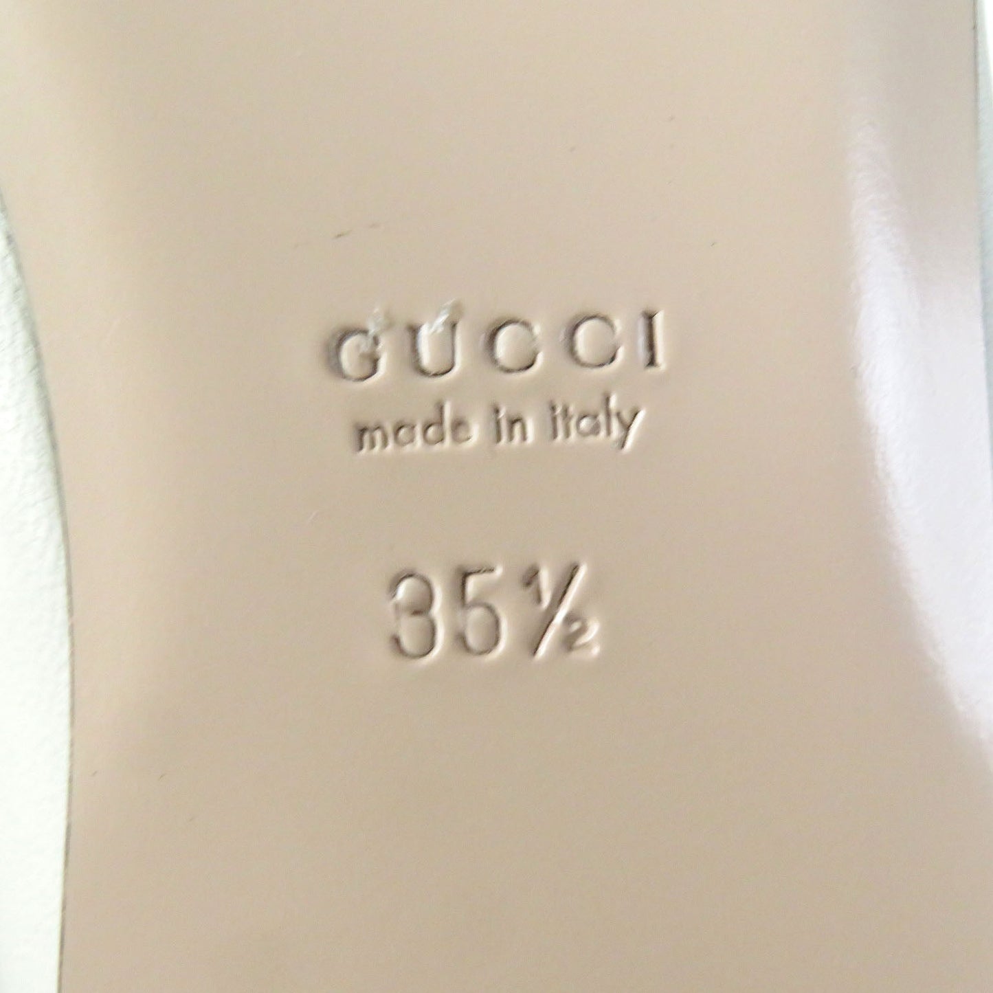 GUCCI pumps 621161 leather Ivory 35 1/2