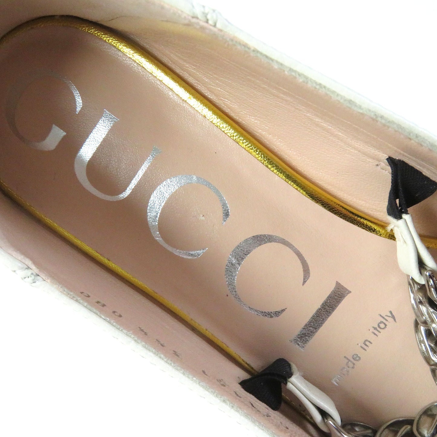 GUCCI pumps 621161 leather Ivory 35 1/2