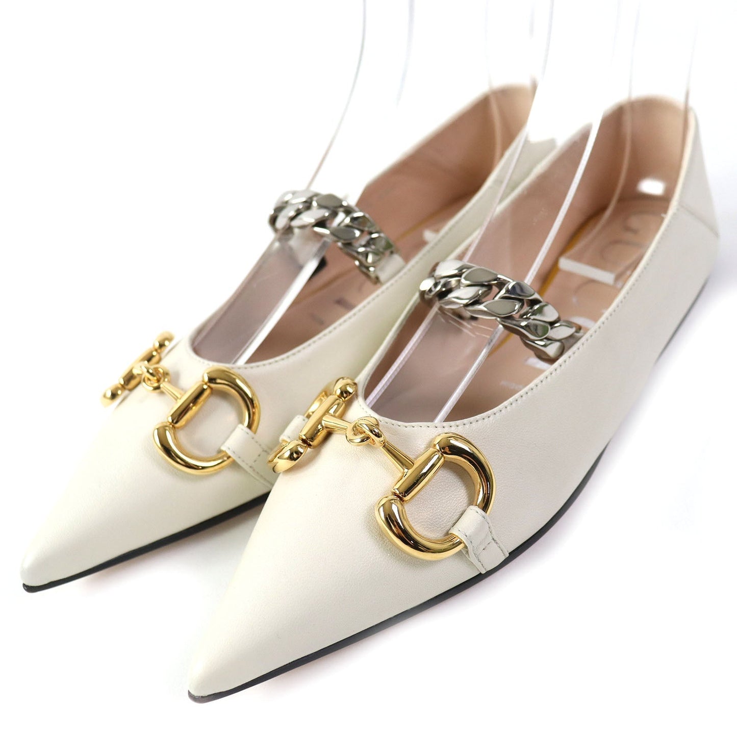 GUCCI pumps 621161 leather Ivory 35 1/2