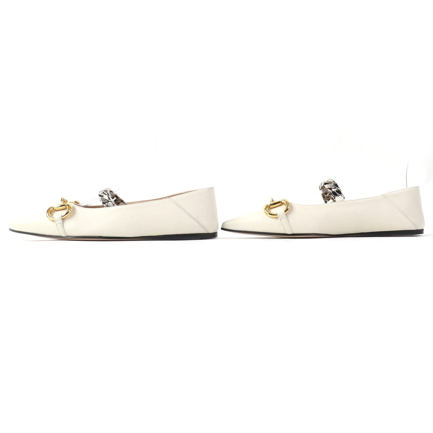 GUCCI pumps 621161 leather Ivory 35 1/2