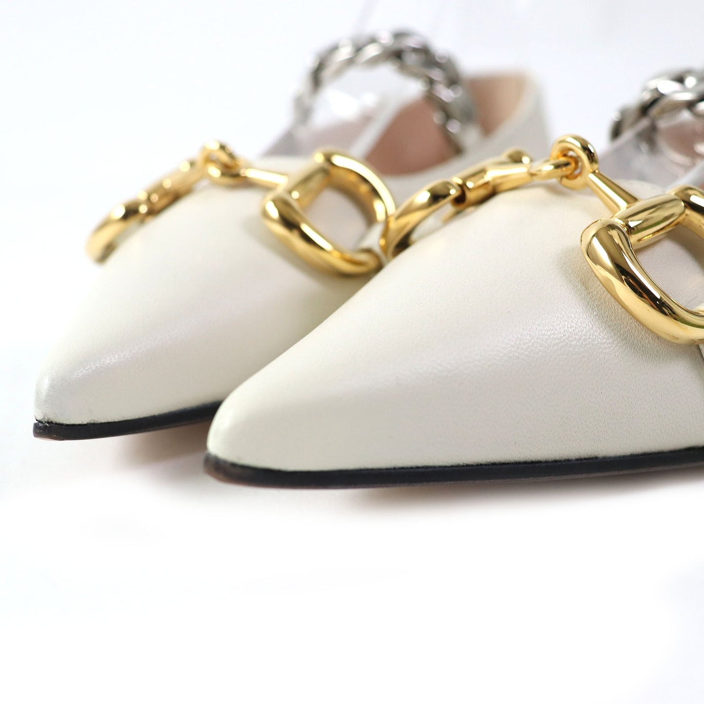 GUCCI pumps 621161 leather Ivory 35 1/2
