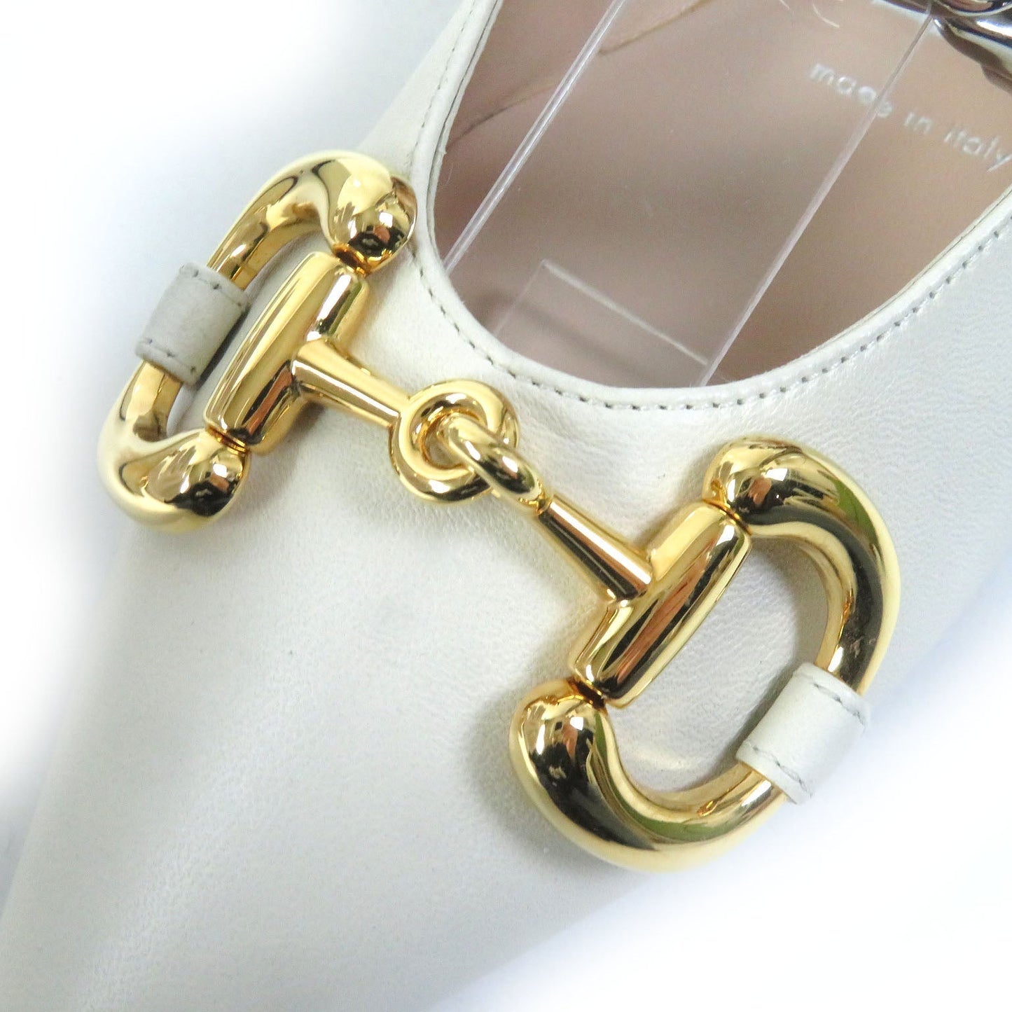 GUCCI pumps 621161 leather Ivory 35 1/2
