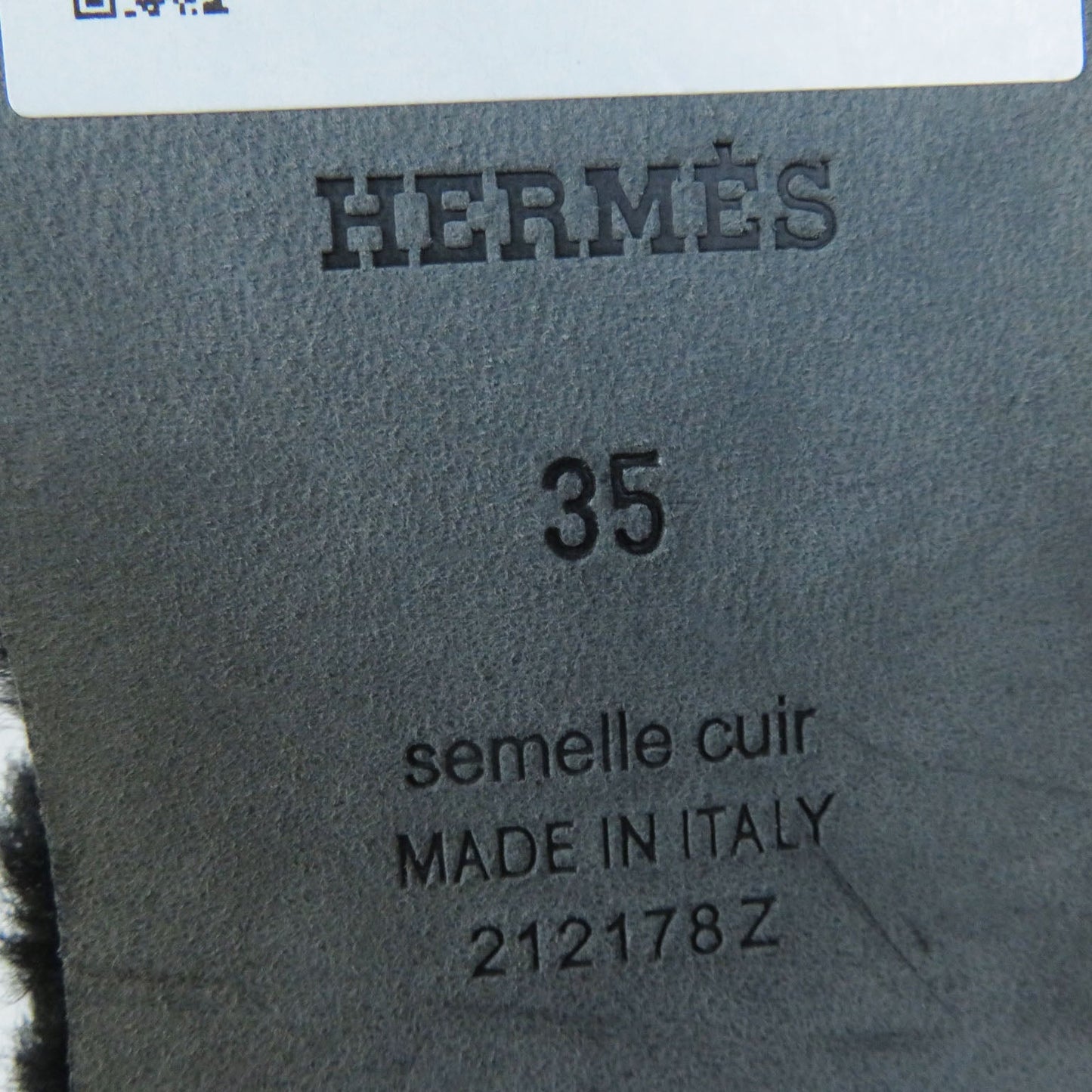 HERMES Sandals H212178Z Ramfer black Oran 35