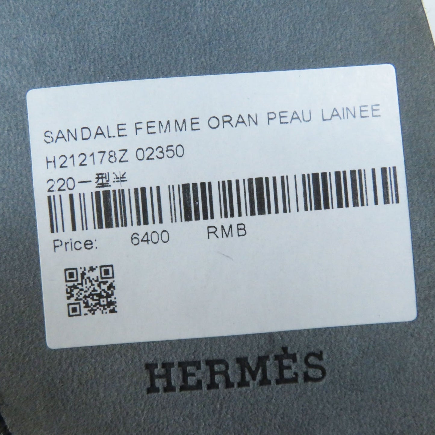 HERMES Sandals H212178Z Ramfer black Oran 35