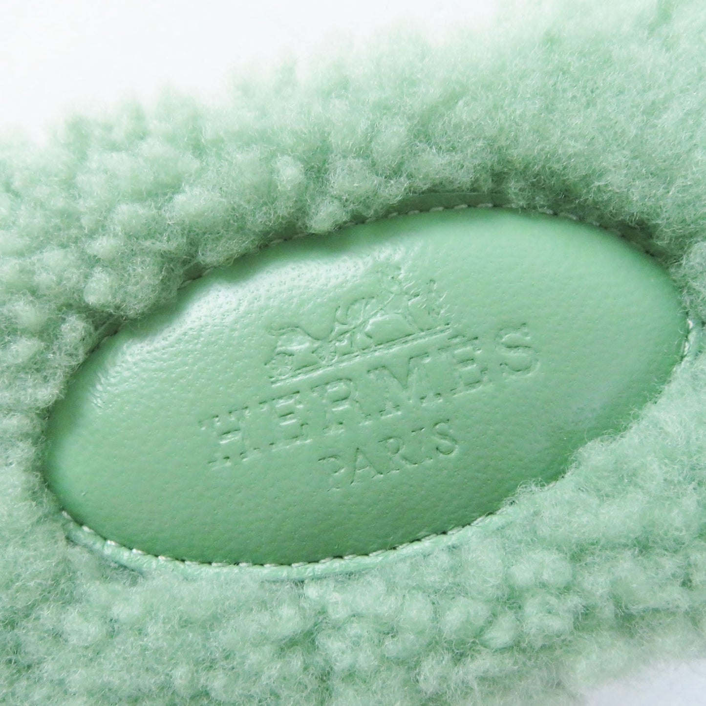 HERMES Sandals H212178Z Ramfer Light green type Oran 37