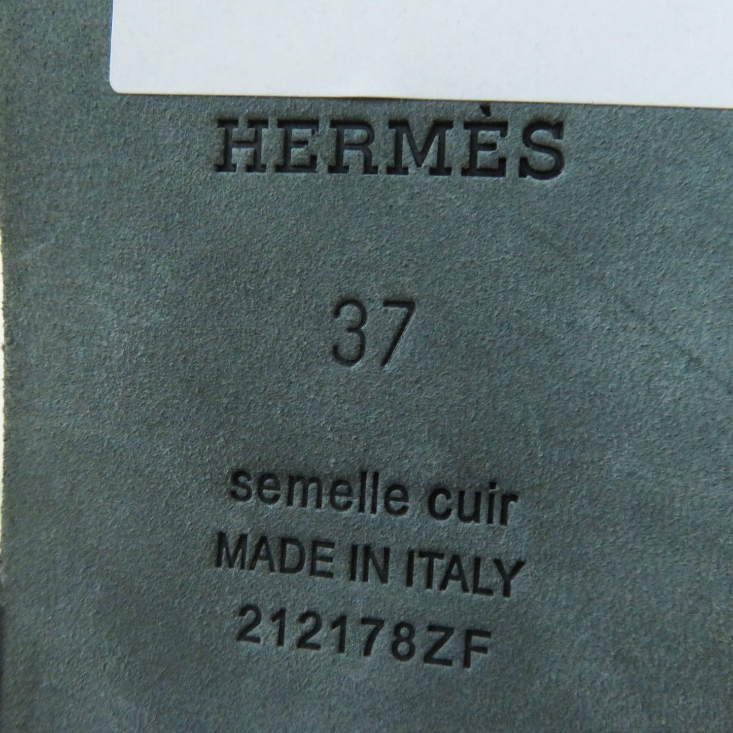 HERMES Sandals H212178Z Ramfer Light green type Oran 37