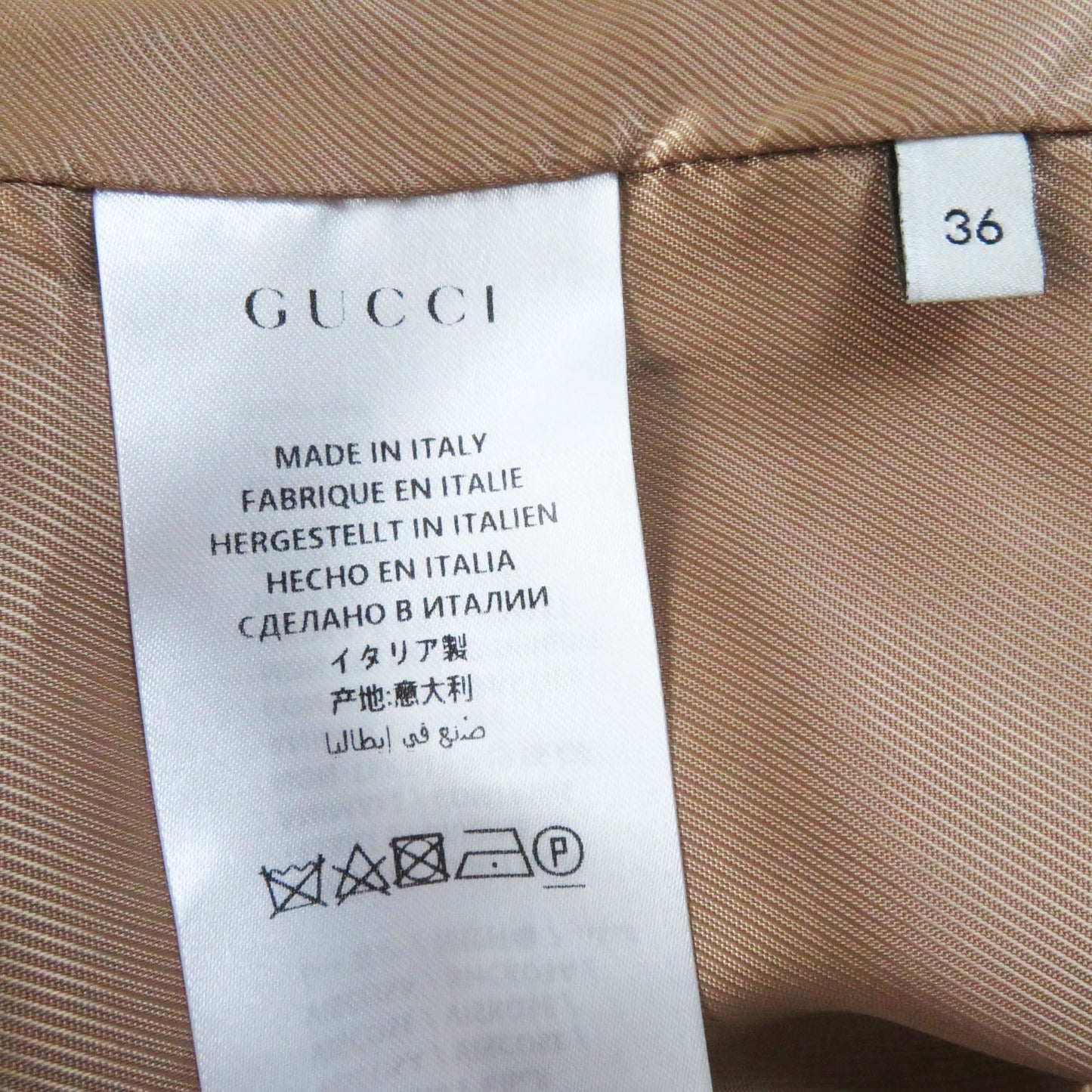 GUCCI coat 325072 wool beige 36